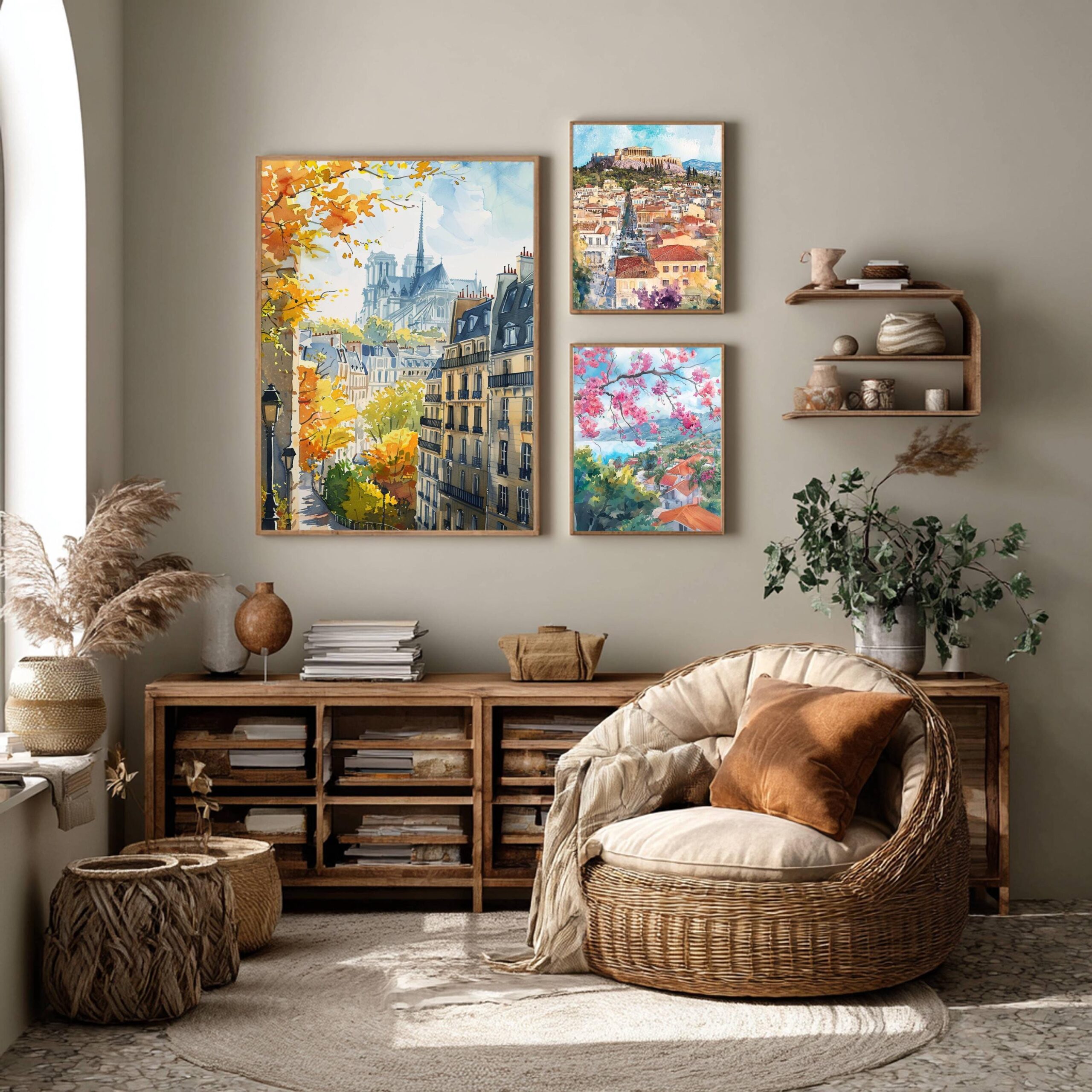 France Europe Watercolor Print: France Travel Art Poster - Image 2
