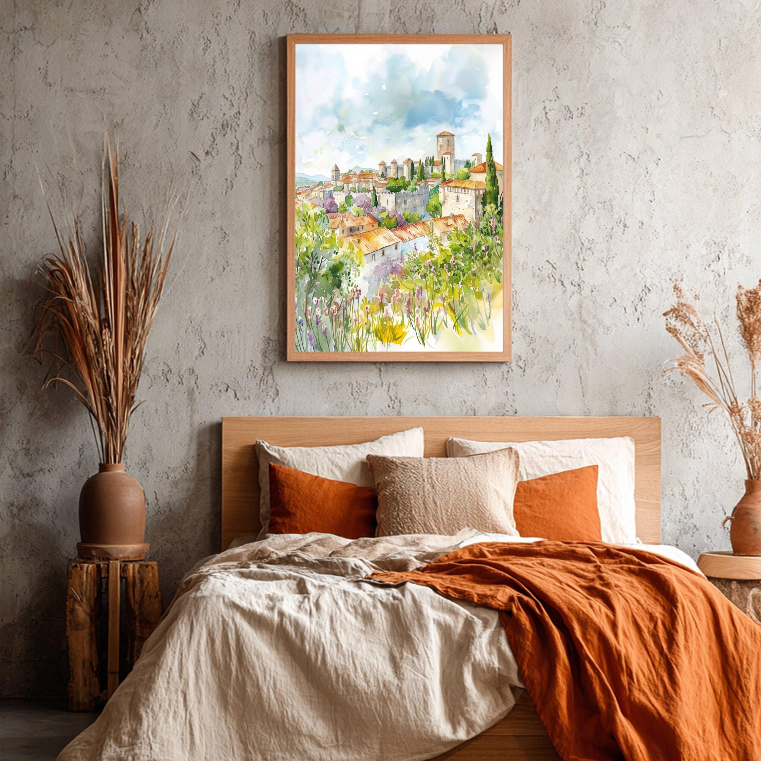 Carcassonne France Watercolor Print: European Travel Art Poster - Image 6