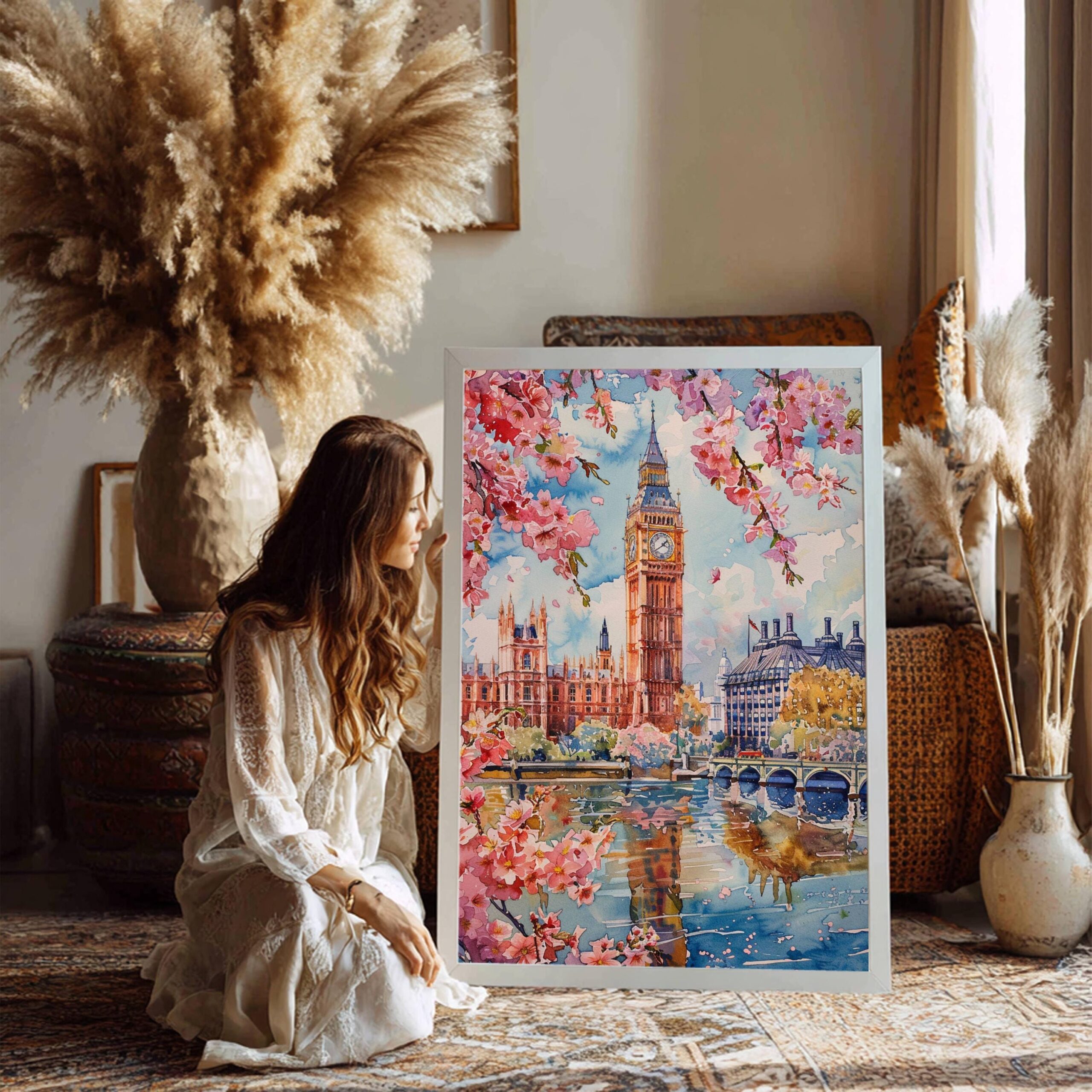 England United Kingdom Watercolor Print: Travel Art Poster - Image 3