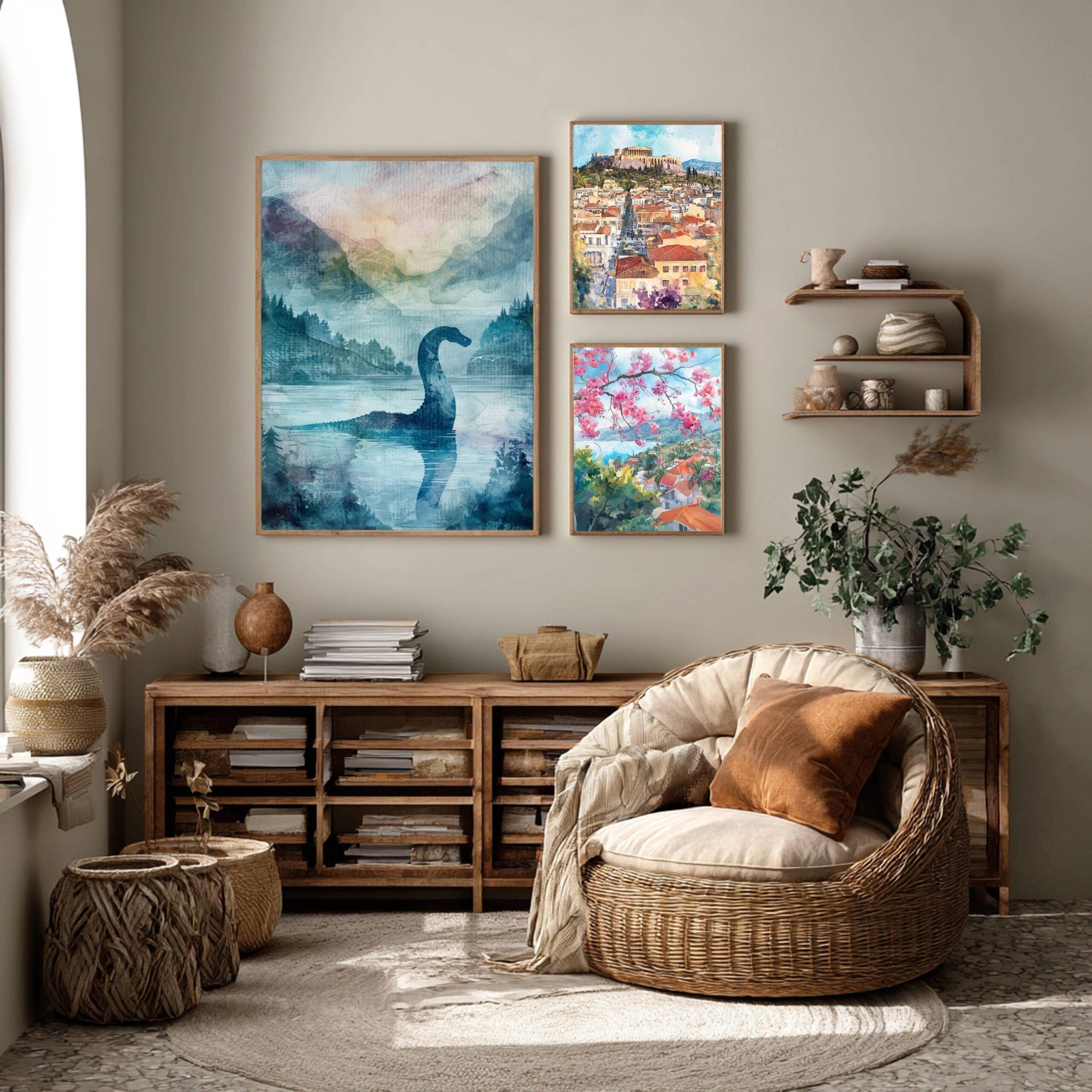 Loch Ness Watercolor: Scotland Travel Poster - Image 3