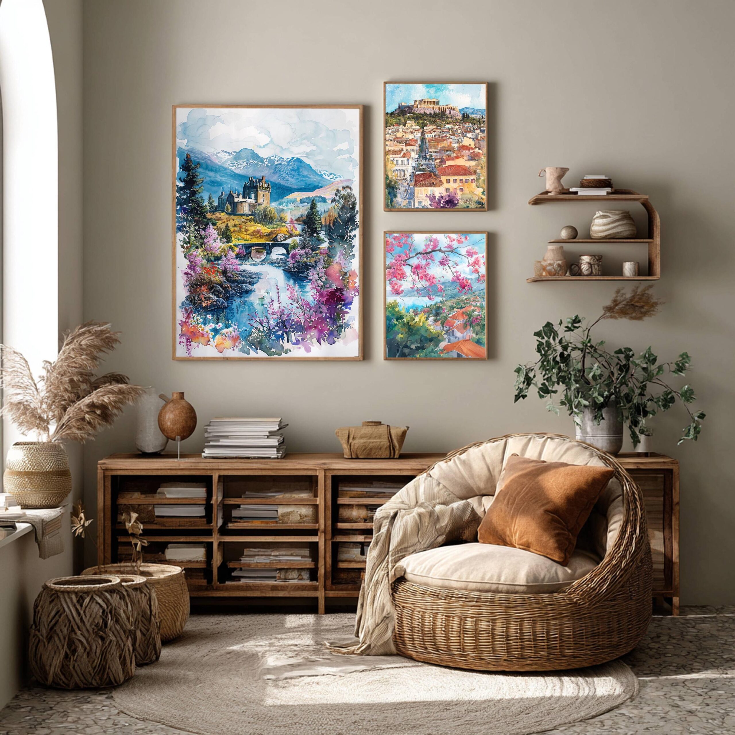 Scotland United Kingdom Watercolor: Travel Art Poster - Image 3