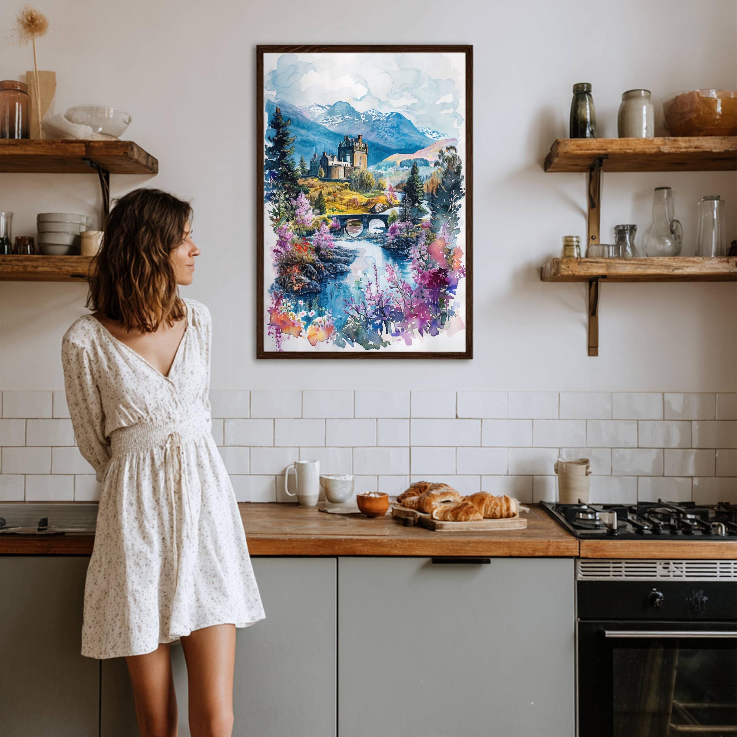 Scotland United Kingdom Watercolor: Travel Art Poster - Image 5