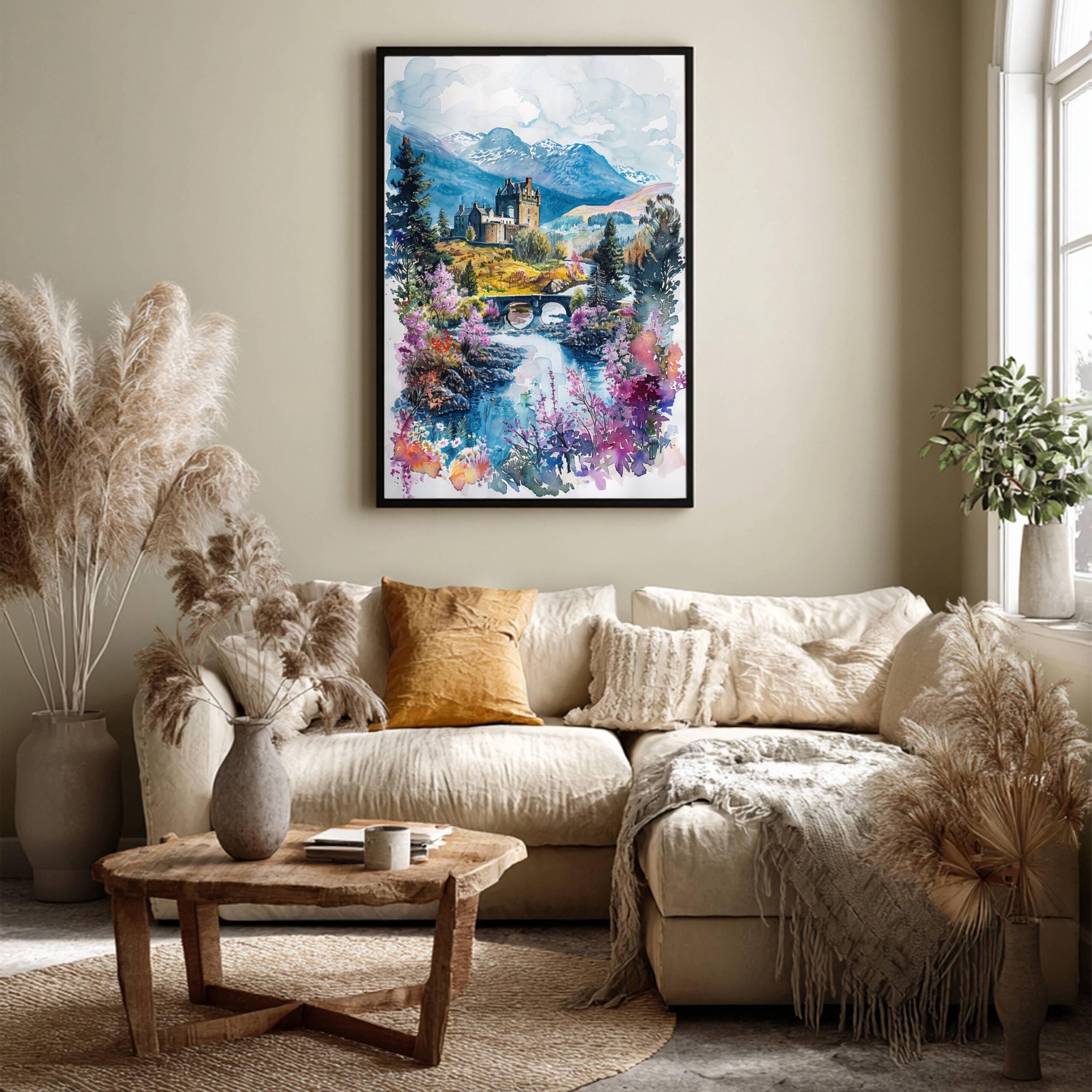 Scotland United Kingdom Watercolor: Travel Art Poster - Image 8