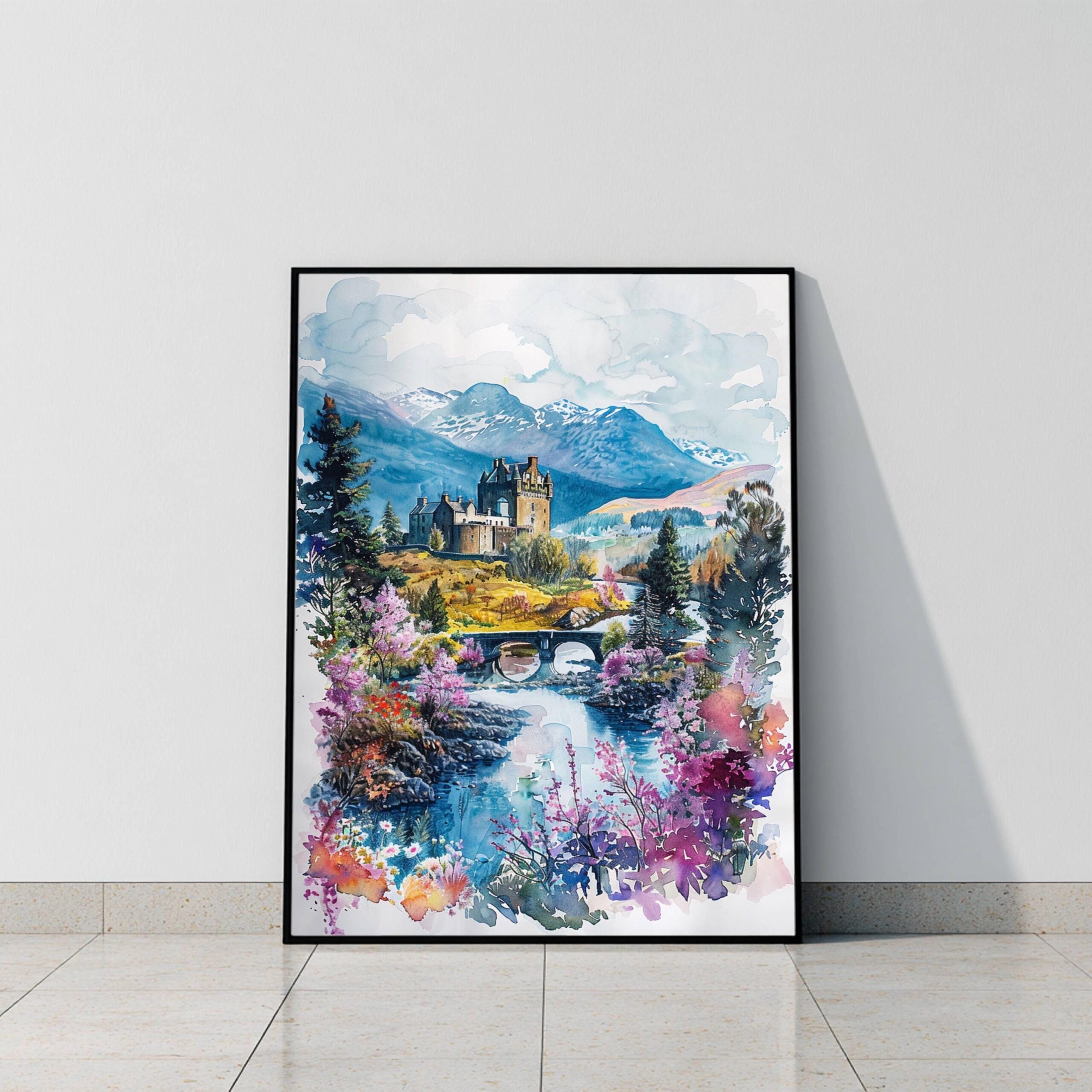 Scotland United Kingdom Watercolor: Travel Art Poster - Image 9