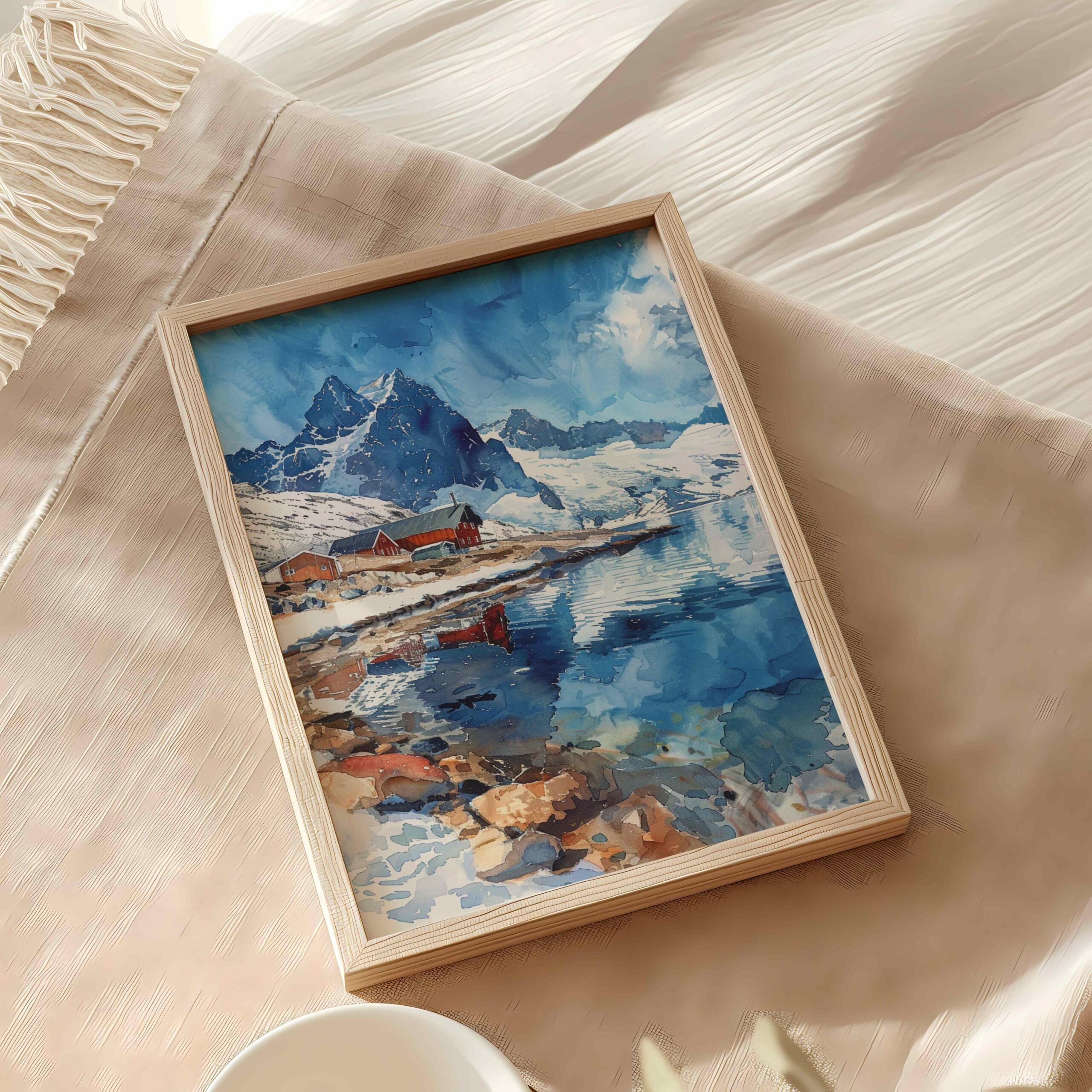 Island of Greenland Watercolor Print: North America Travel Art Poster - Image 9