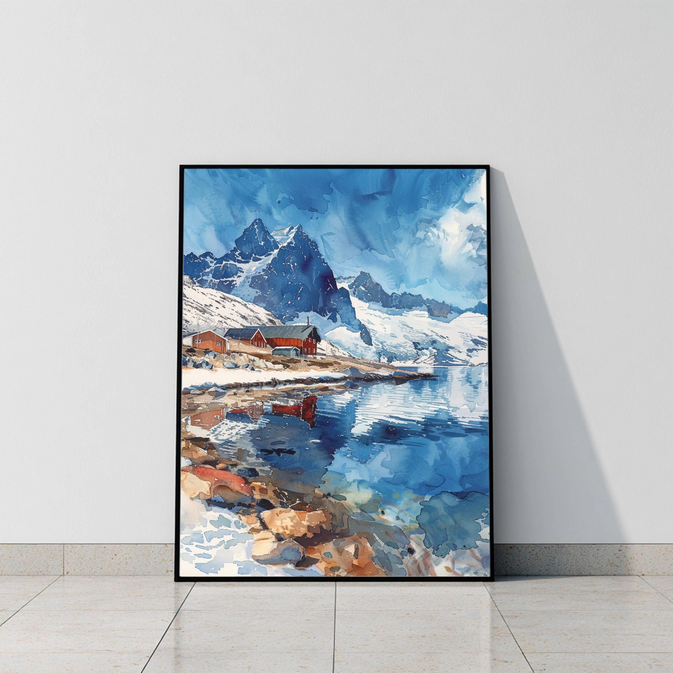 Island of Greenland Watercolor Print: North America Travel Art Poster - Image 8