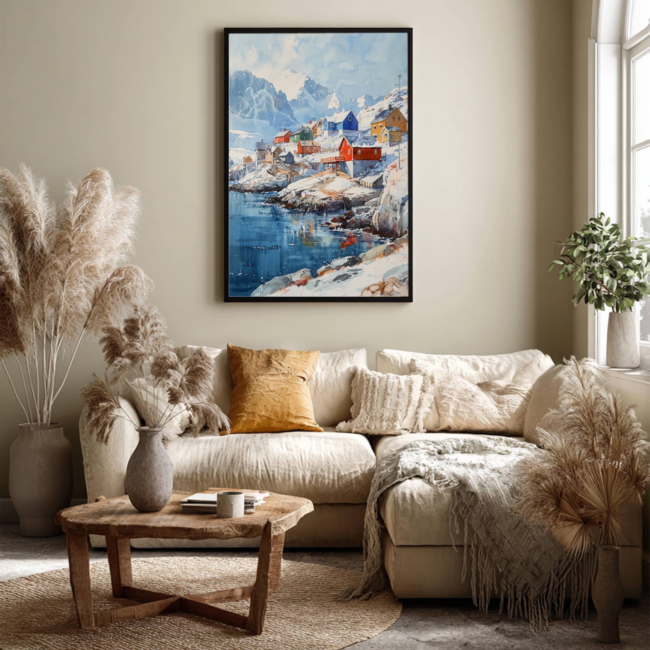 Nuuk Capital of Greenland Watercolor Print: Travel Art Poster - Image 8