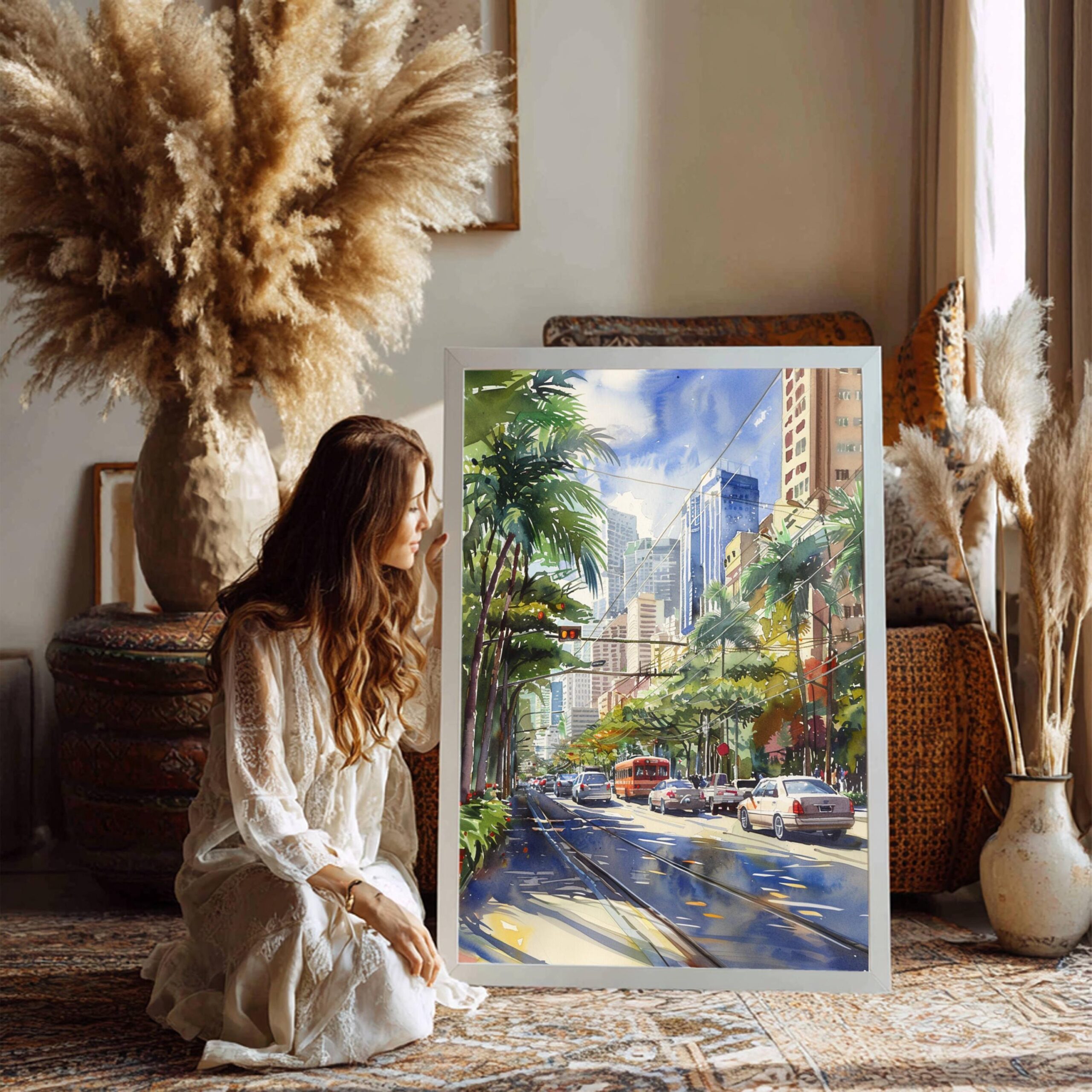 Manila The Philippines Watercolor Print: Asia Travel Art Poster - Image 3
