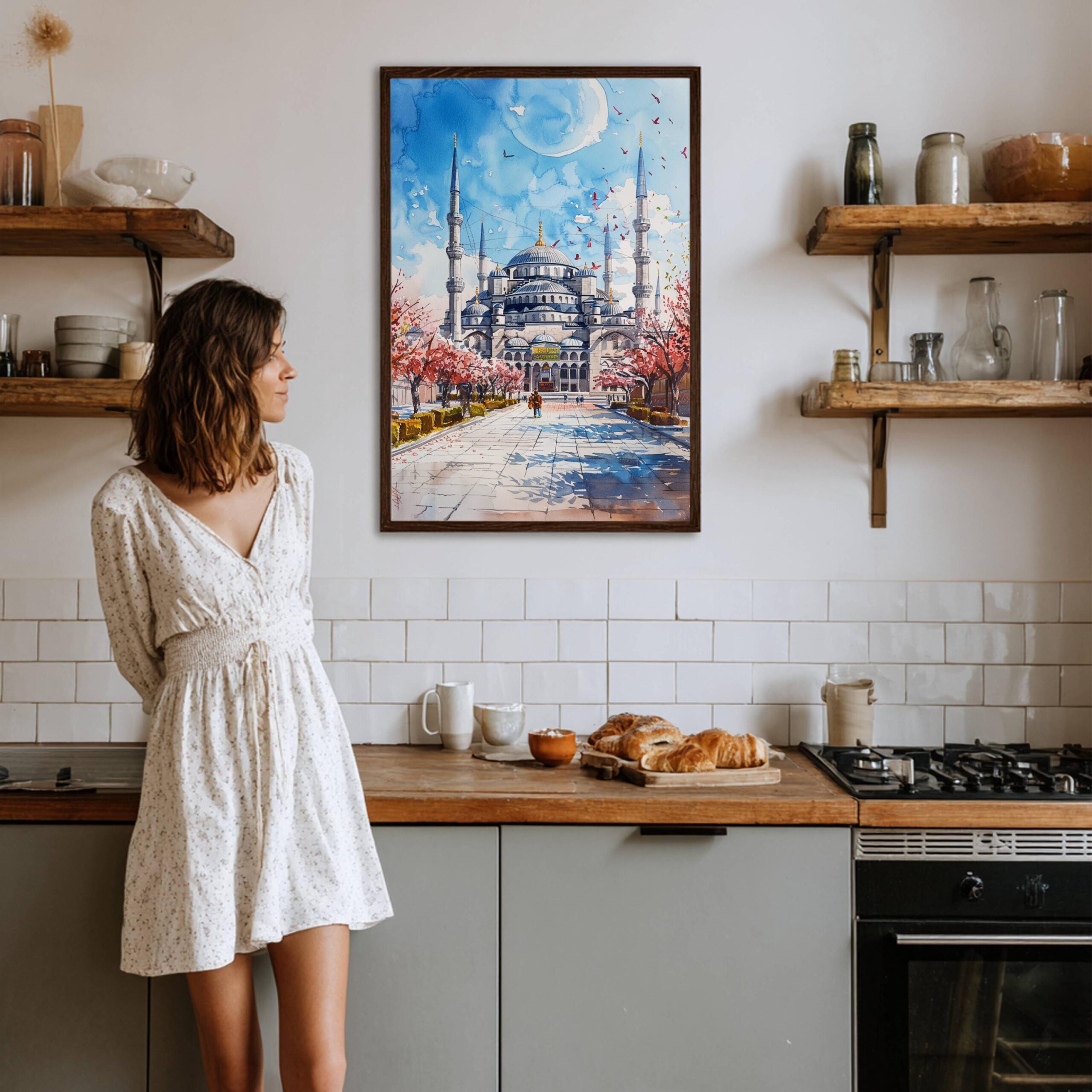 Turkey Europe Watercolor Print: Travel Wall Art - Image 5