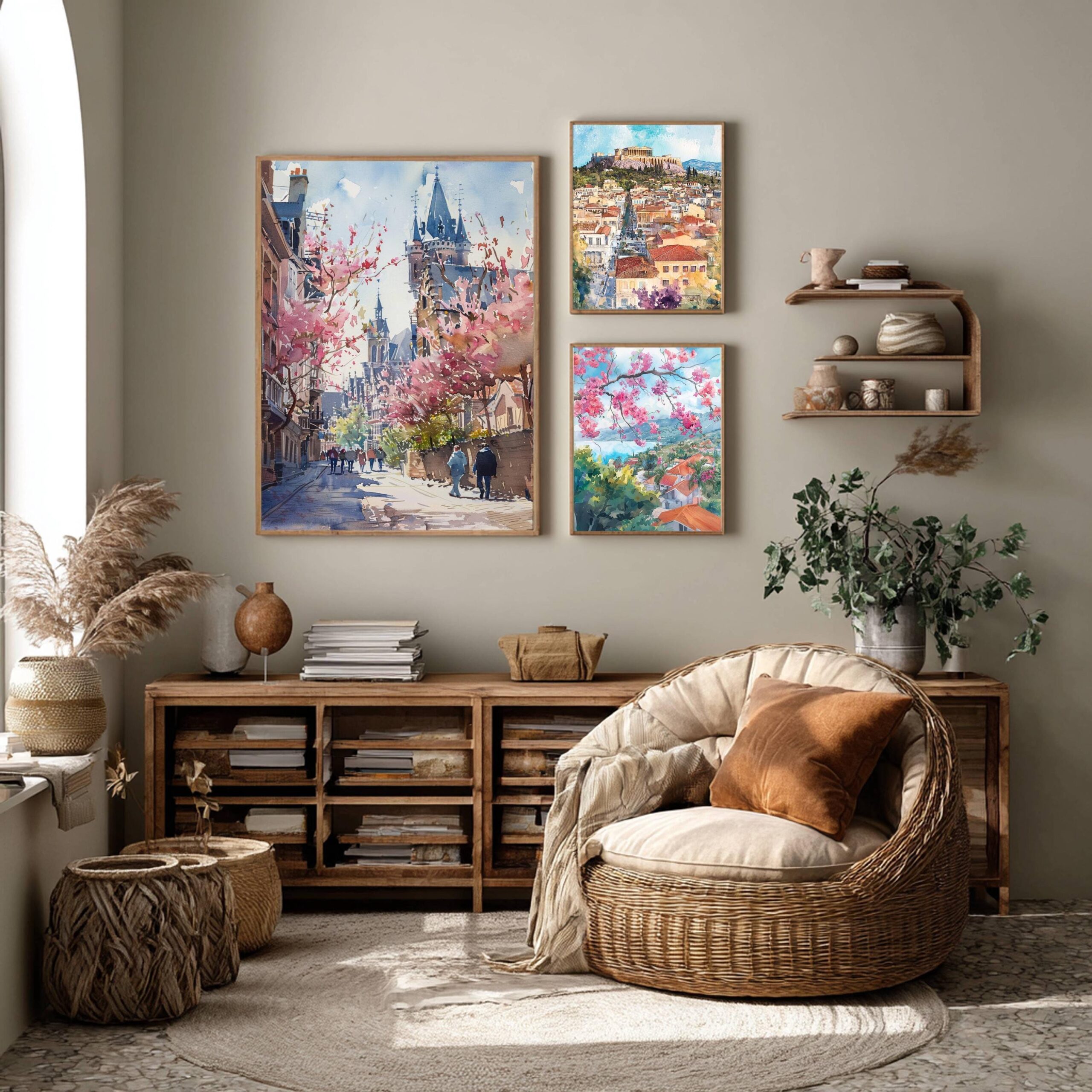 Belgium Europe Watercolor Print: Belgian Travel Wall Art - Image 2