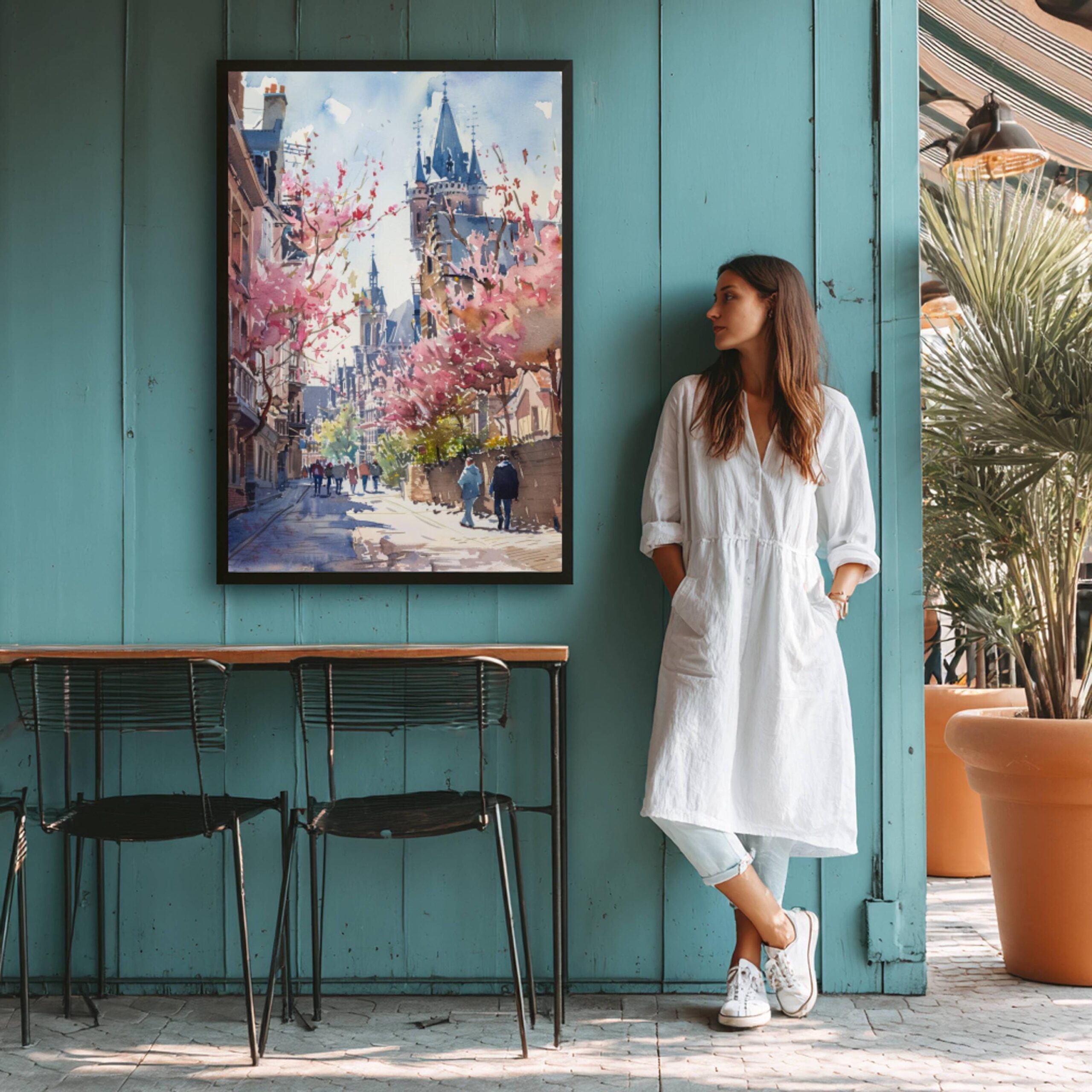 Belgium Europe Watercolor Print: Belgian Travel Wall Art - Image 5