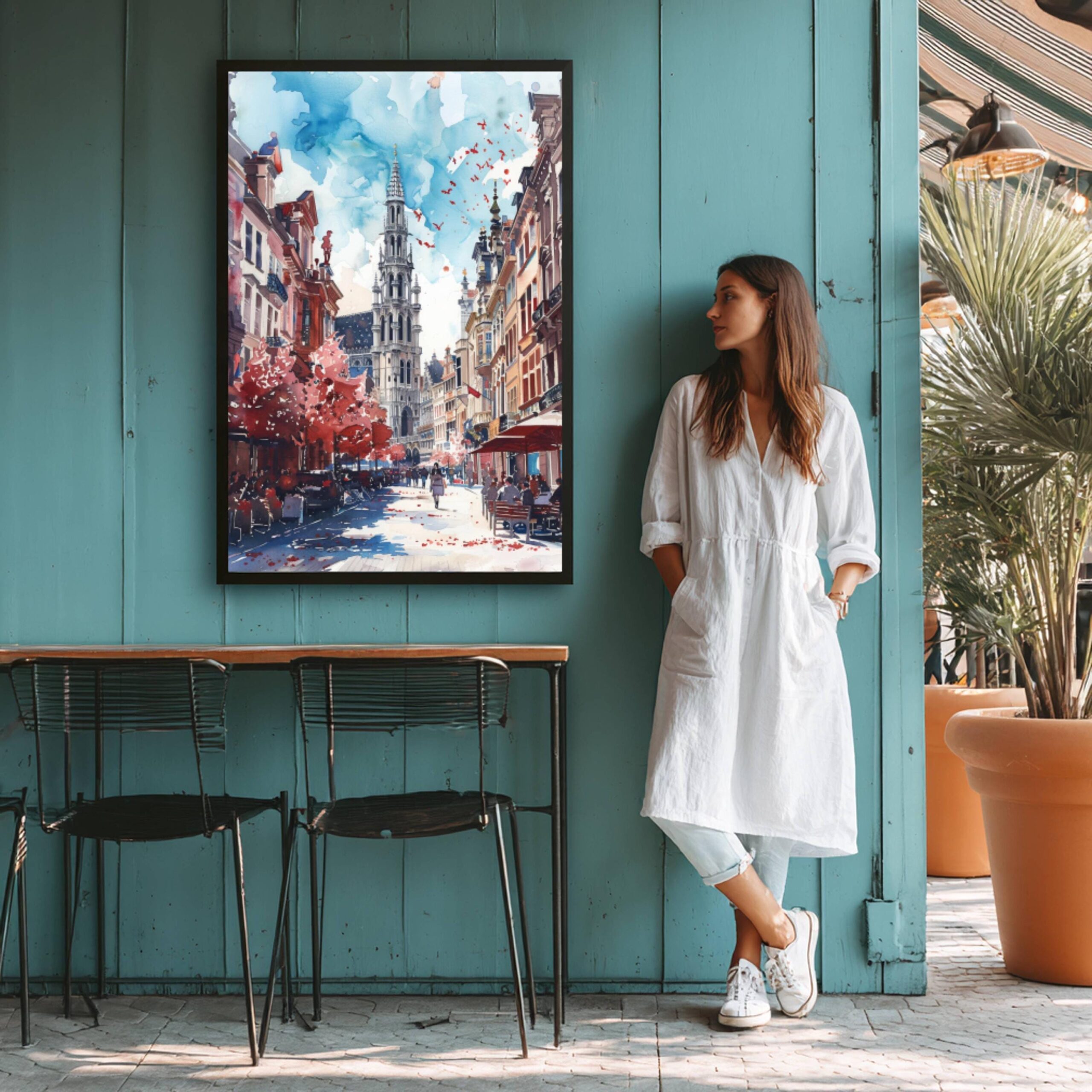 Brussels Belgium Europe Watercolor Print: Travel Wall Art Poster - Image 5