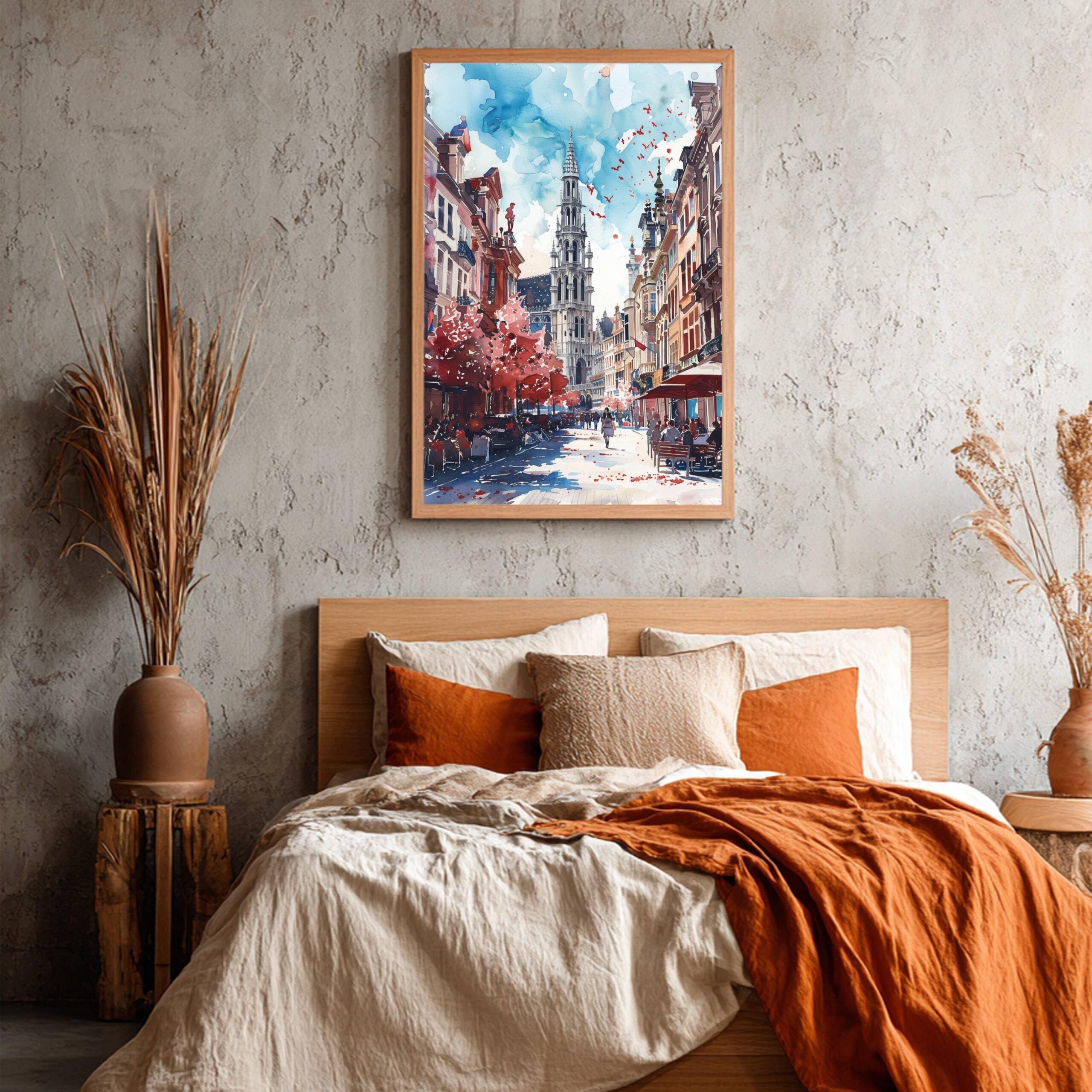 Brussels Belgium Europe Watercolor Print: Travel Wall Art Poster - Image 6