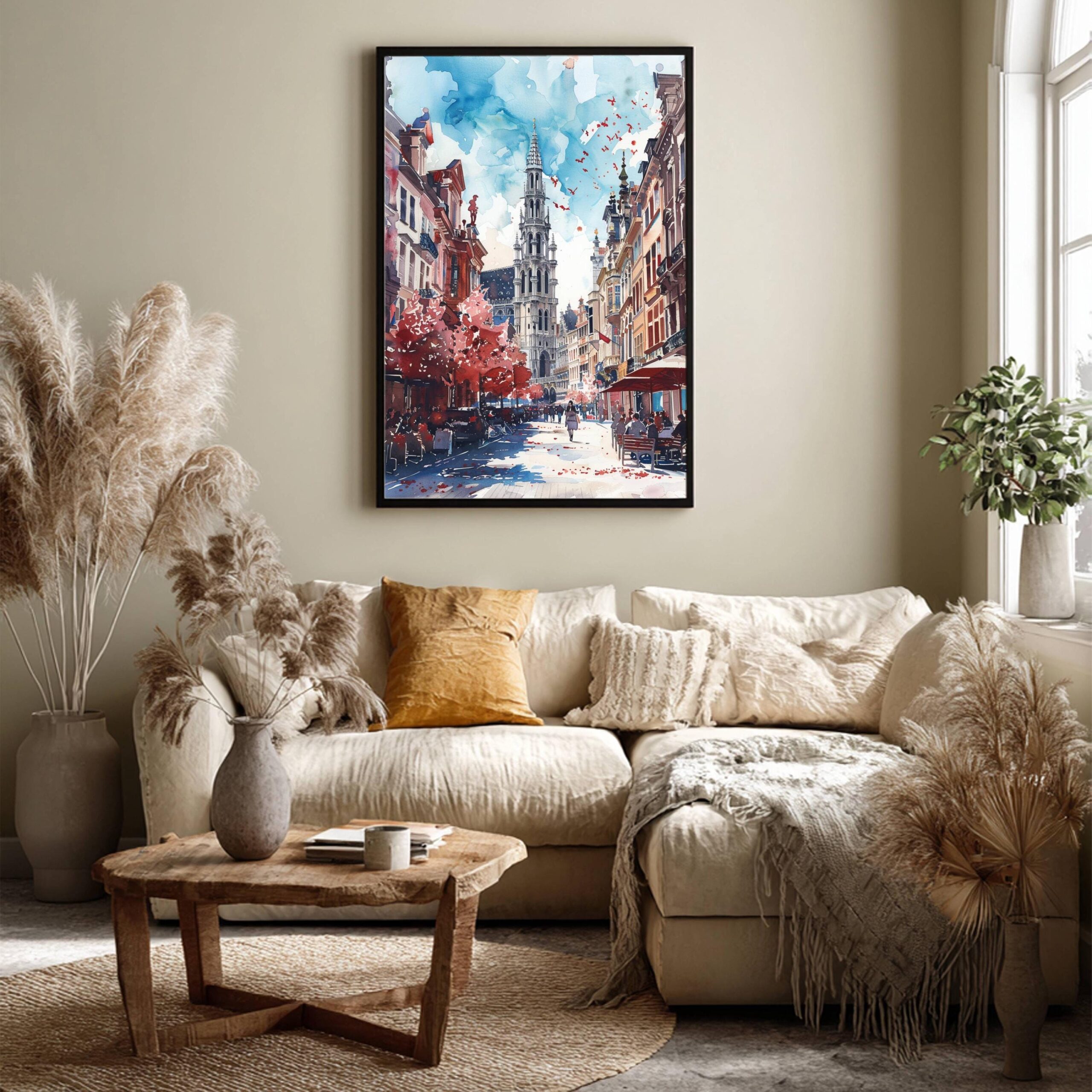 Brussels Belgium Europe Watercolor Print: Travel Wall Art Poster - Image 7