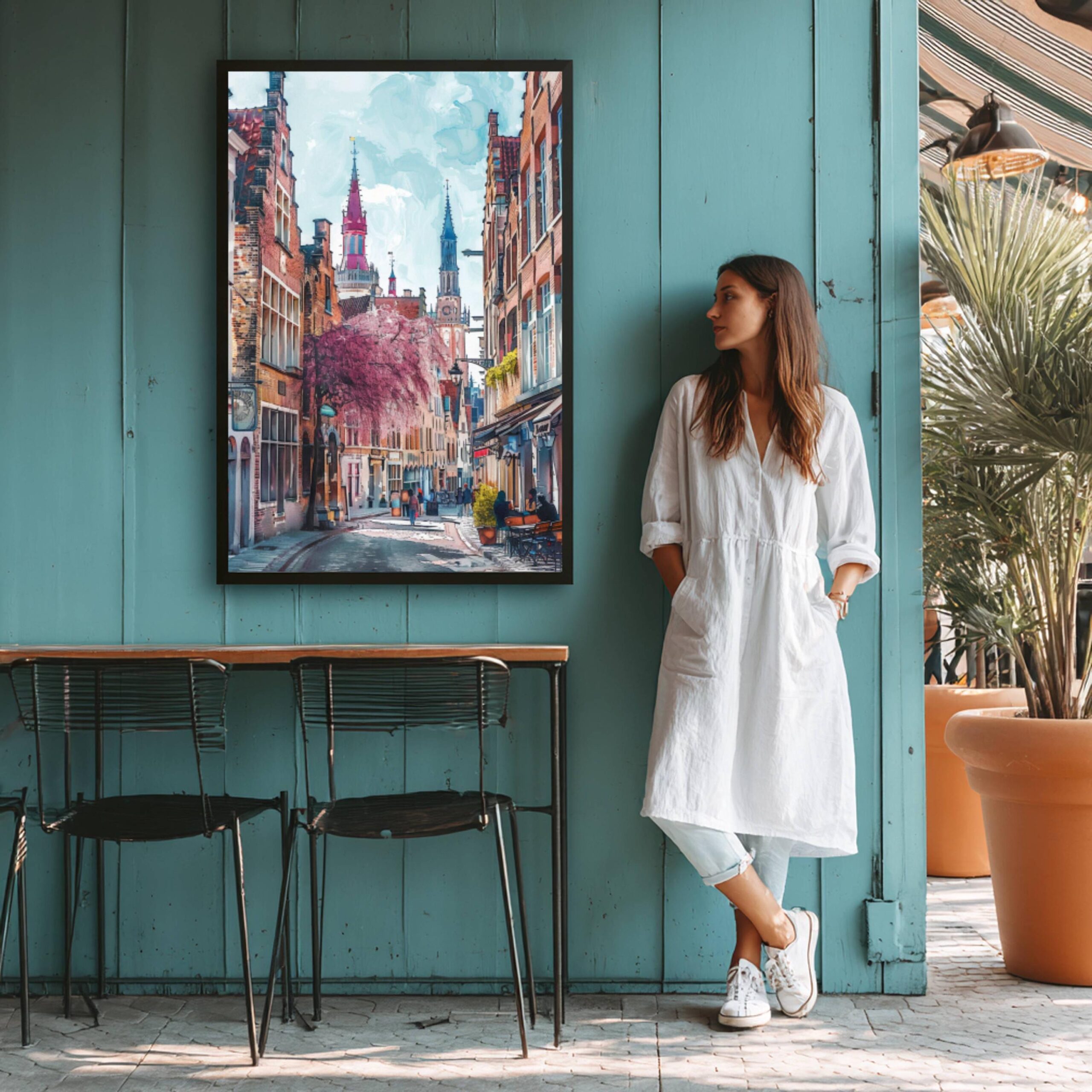 Bruges Belgium Europe Watercolor Print: Travel Wall Art Poster - Image 5