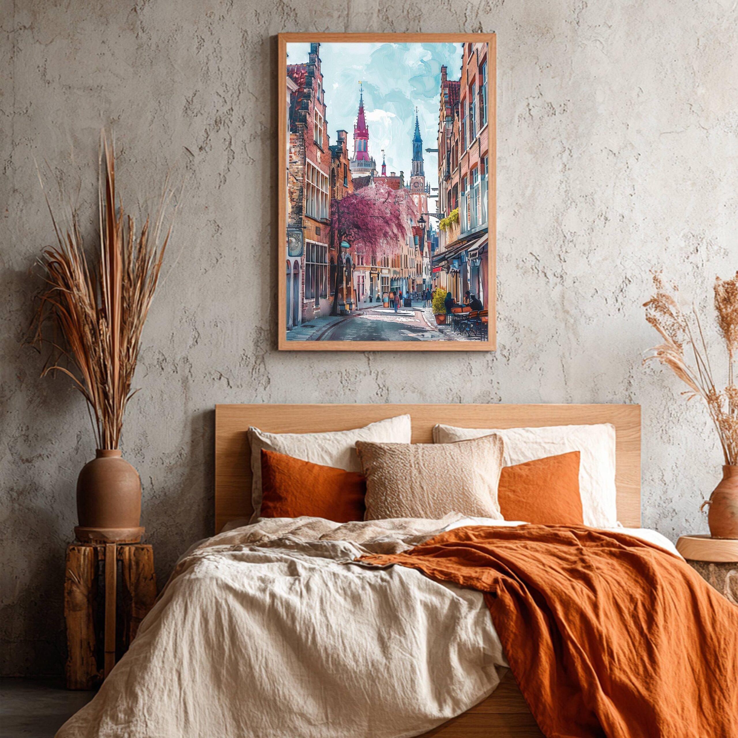 Bruges Belgium Europe Watercolor Print: Travel Wall Art Poster - Image 6