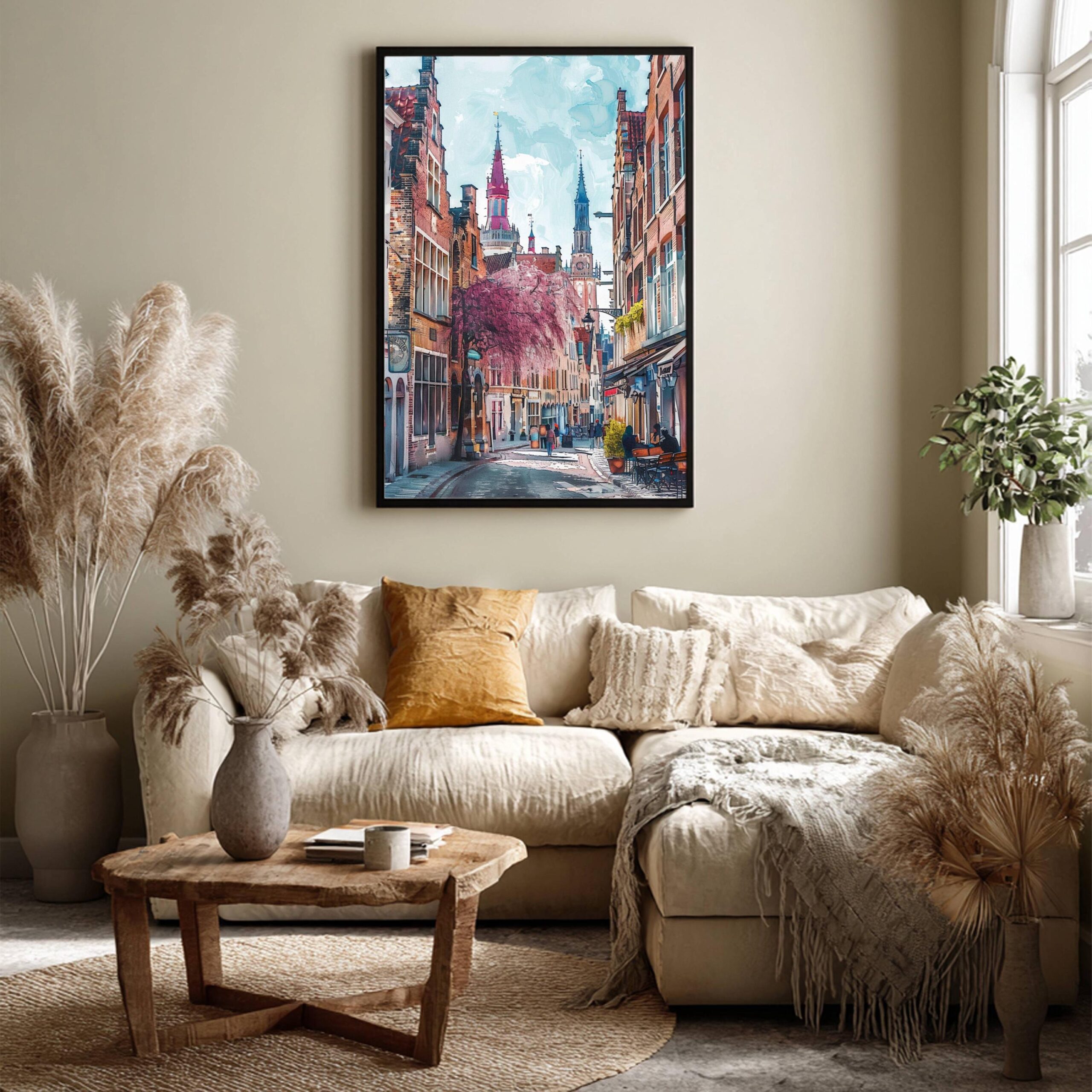 Bruges Belgium Europe Watercolor Print: Travel Wall Art Poster - Image 7