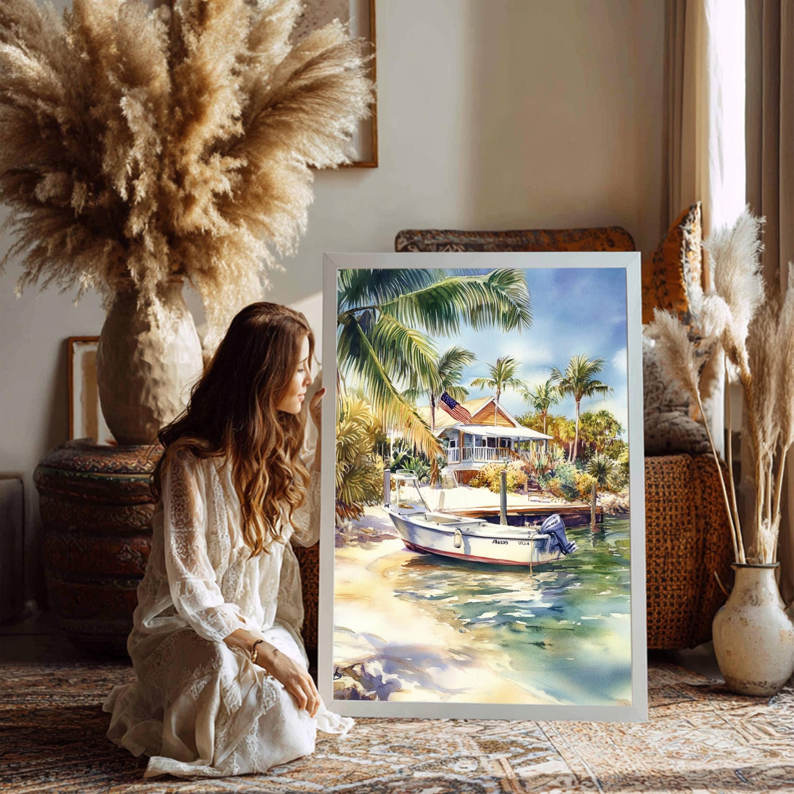 Captiva Island Florida USA Watercolor: American Travel Art Poster - Image 3