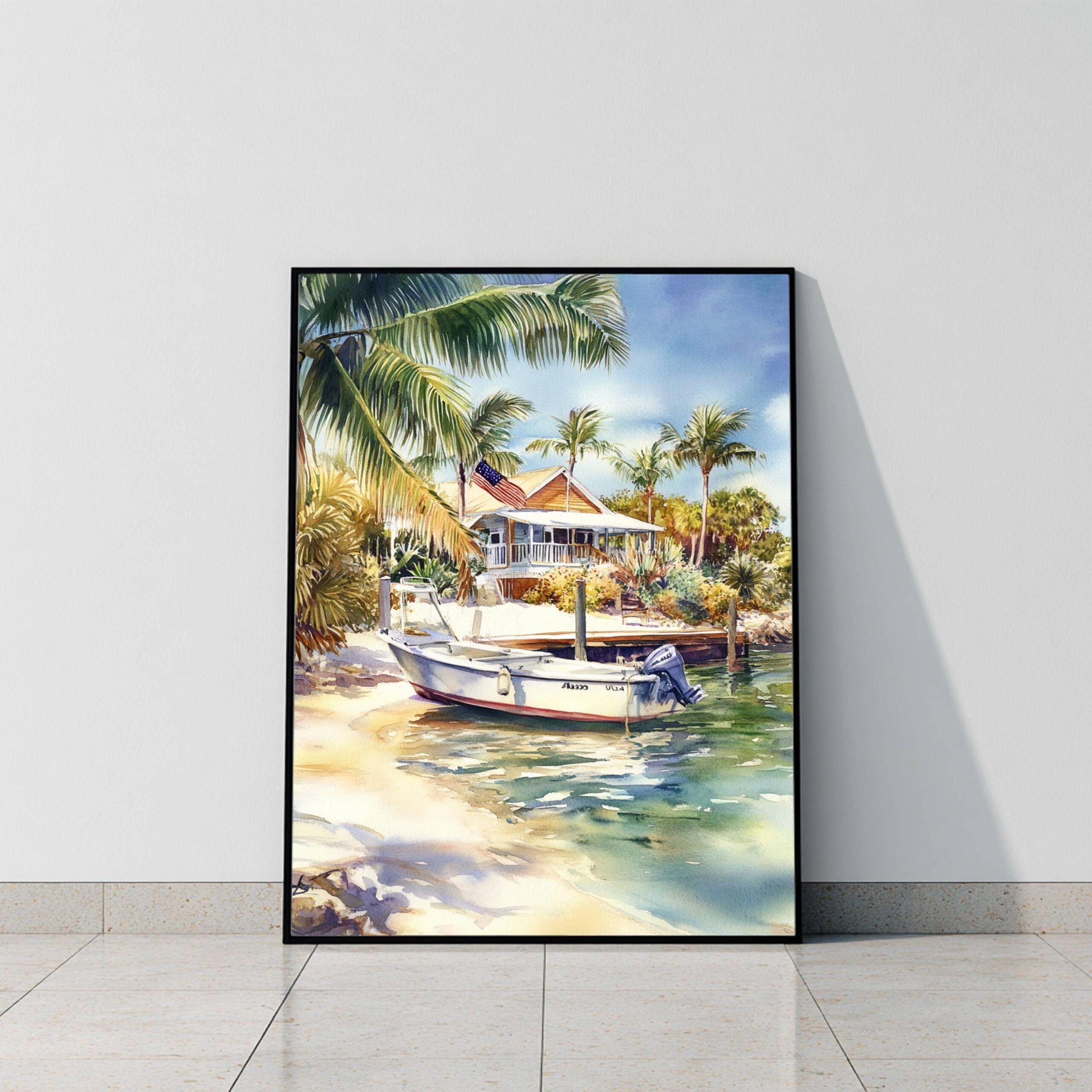 Captiva Island Florida USA Watercolor: American Travel Art Poster - Image 8