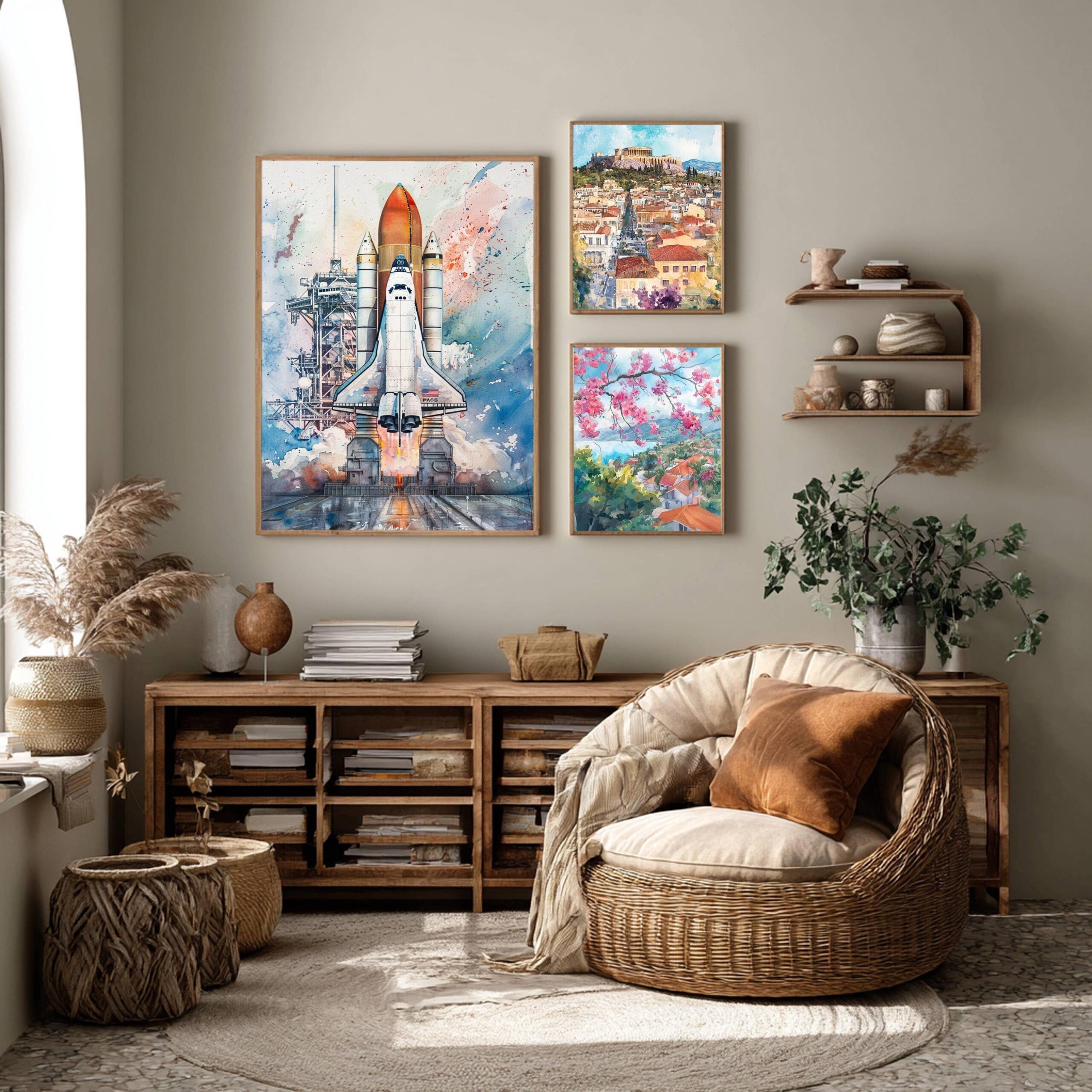 Kennedy Space Center Florida USA Watercolor: Travel Art Poster - Image 2