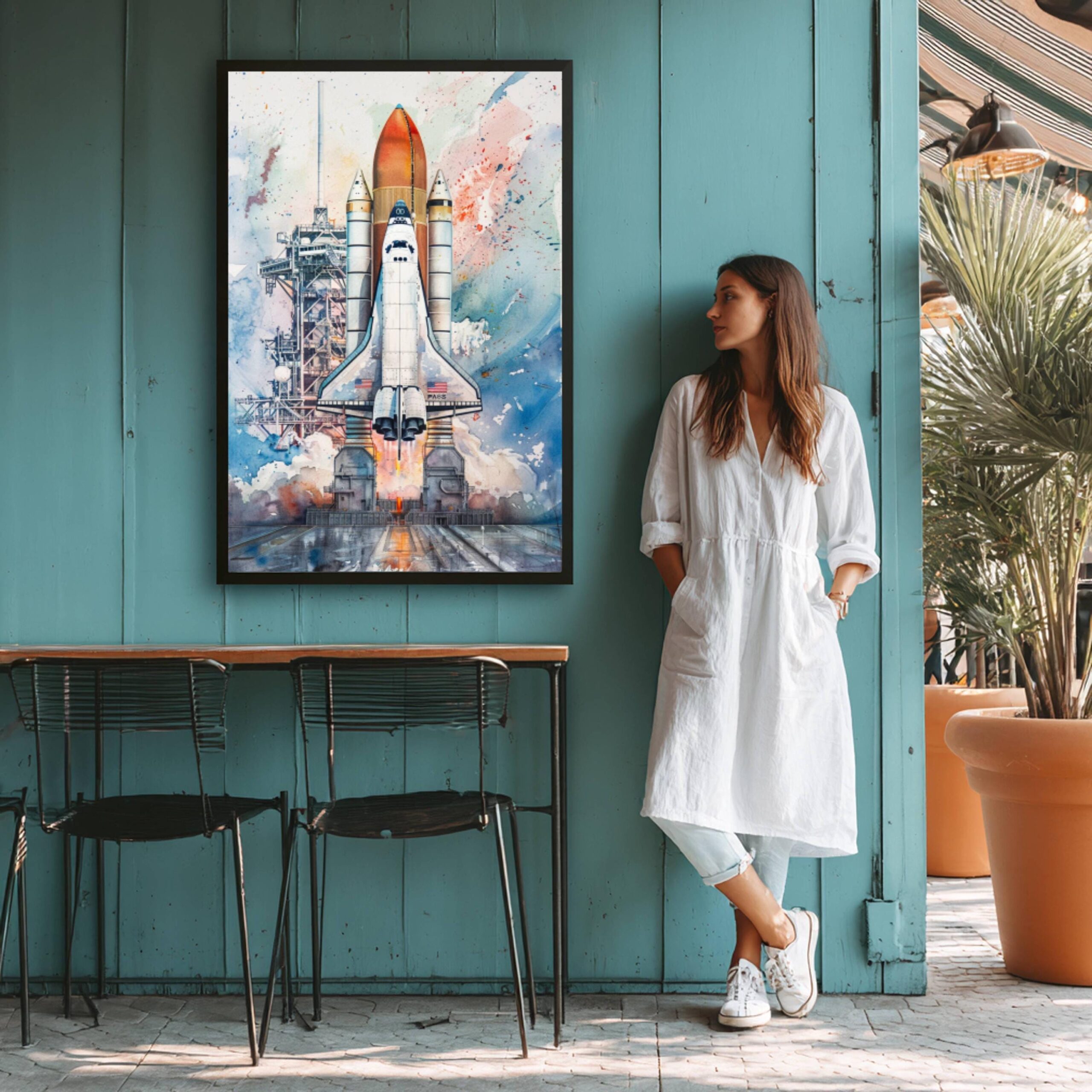 Kennedy Space Center Florida USA Watercolor: Travel Art Poster - Image 5