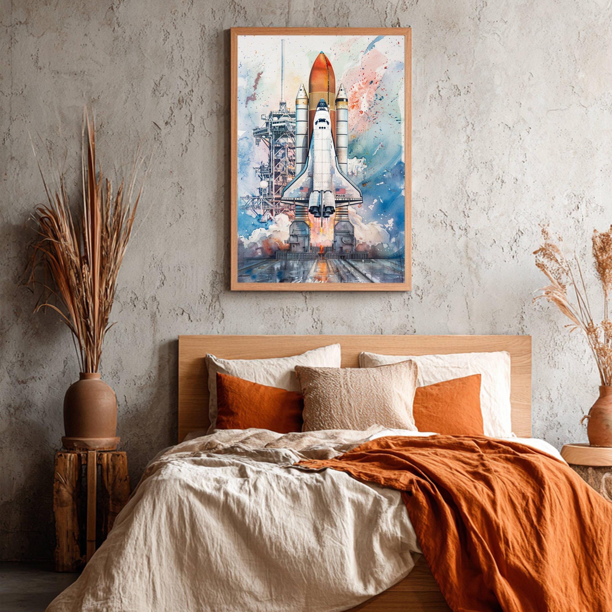 Kennedy Space Center Florida USA Watercolor: Travel Art Poster - Image 6