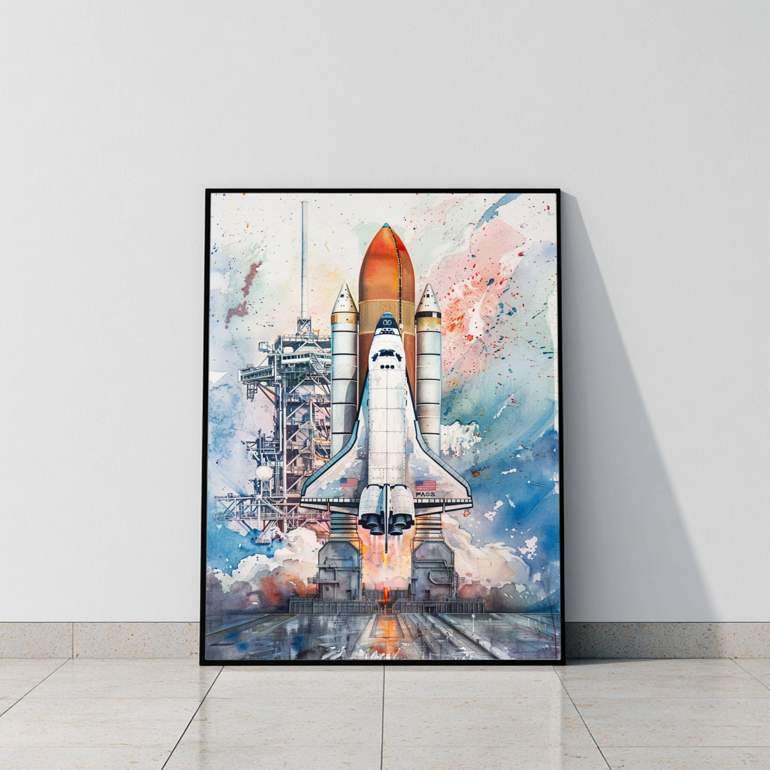 Kennedy Space Center Florida USA Watercolor: Travel Art Poster - Image 8
