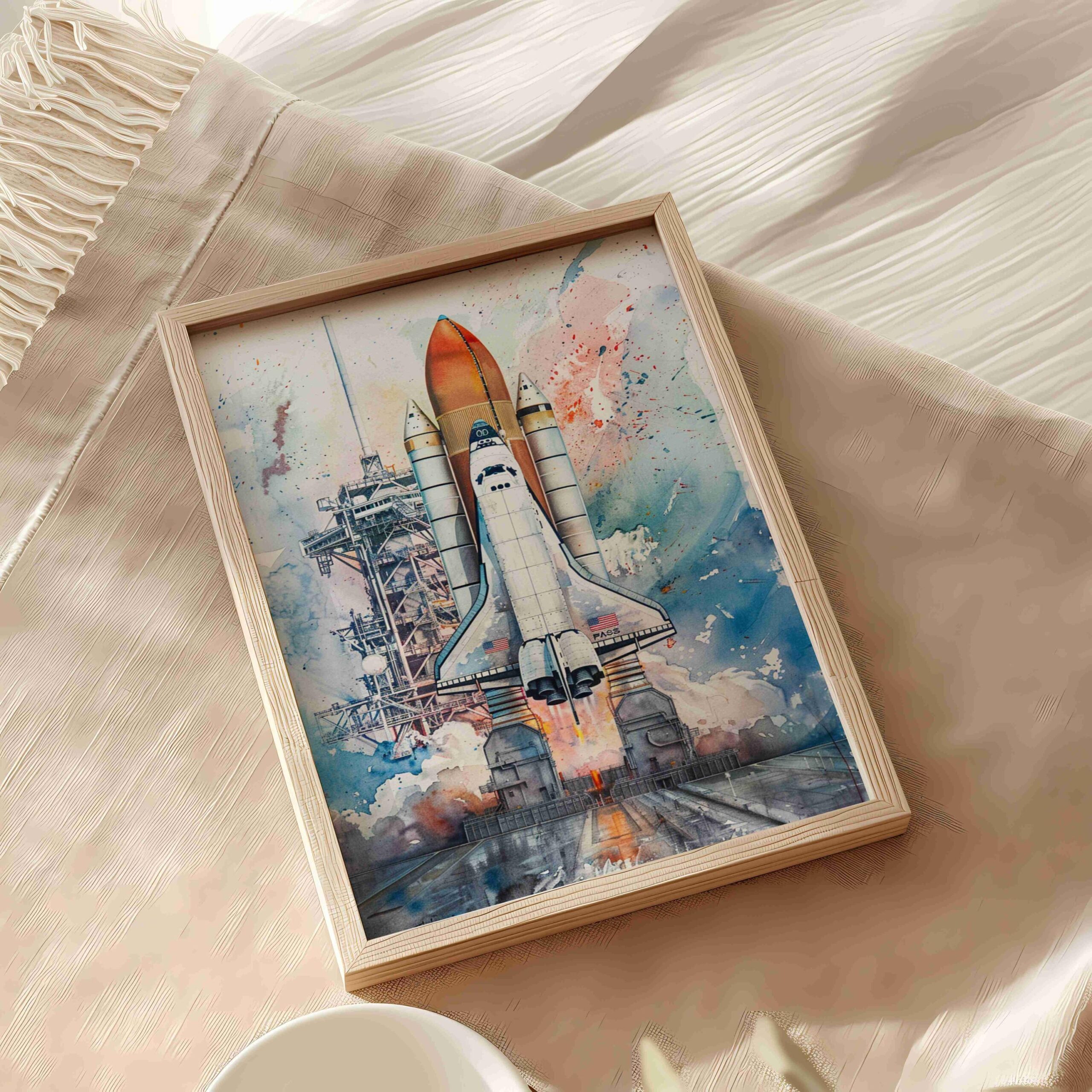 Kennedy Space Center Florida USA Watercolor: Travel Art Poster - Image 9