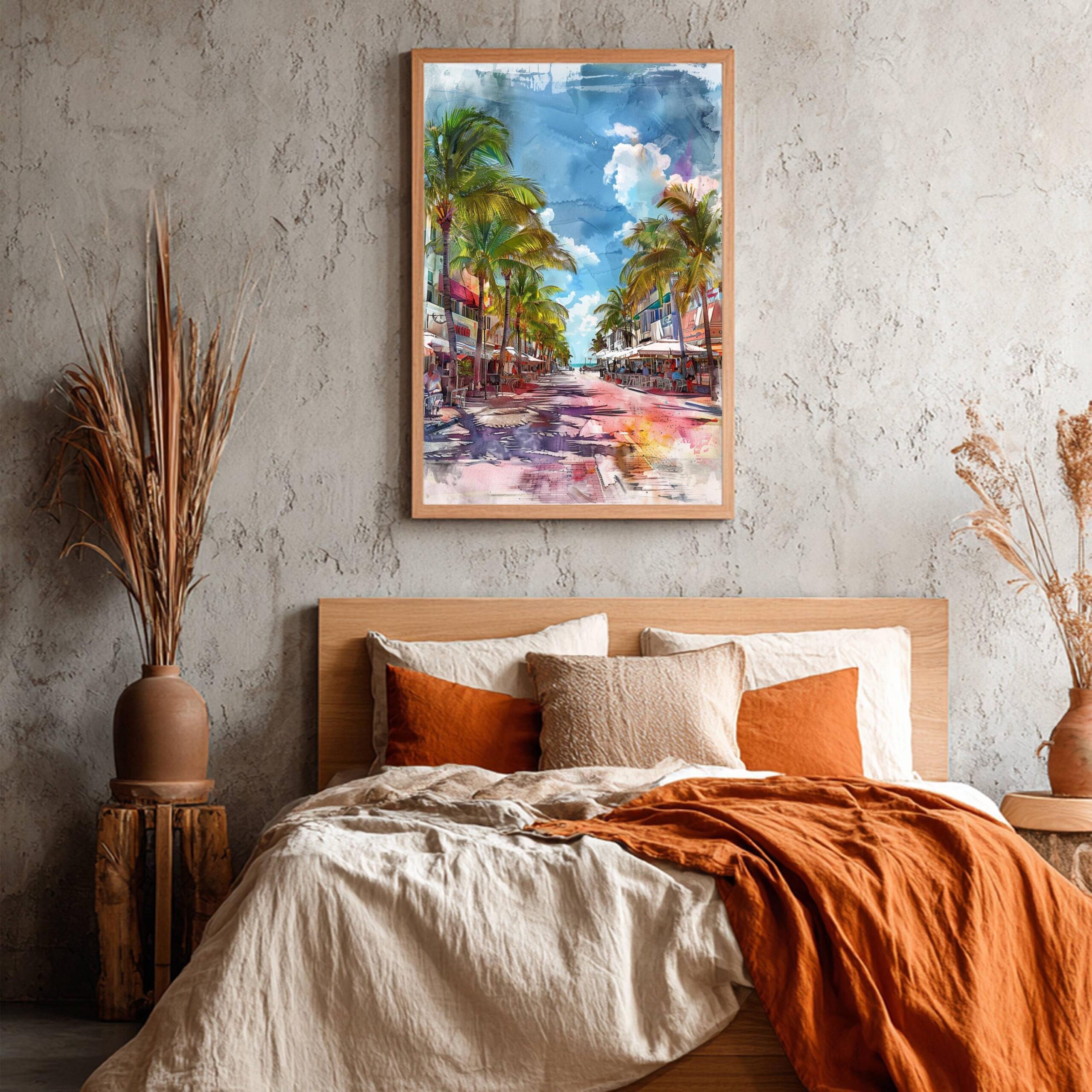 South Beach Miami Florida USA Watercolor: Travel Art Poster - Image 6