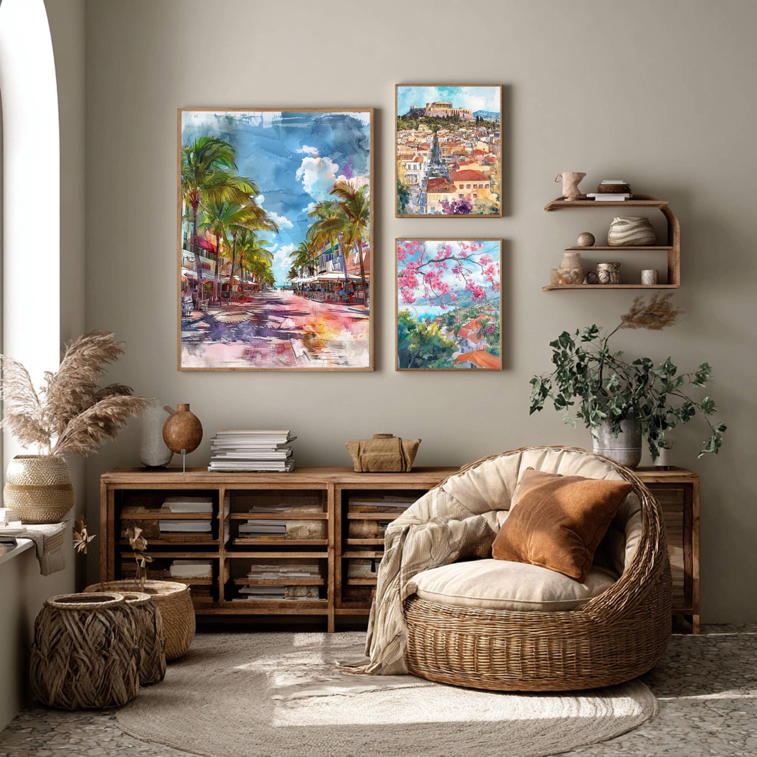 South Beach Miami Florida USA Watercolor: Travel Art Poster - Image 2