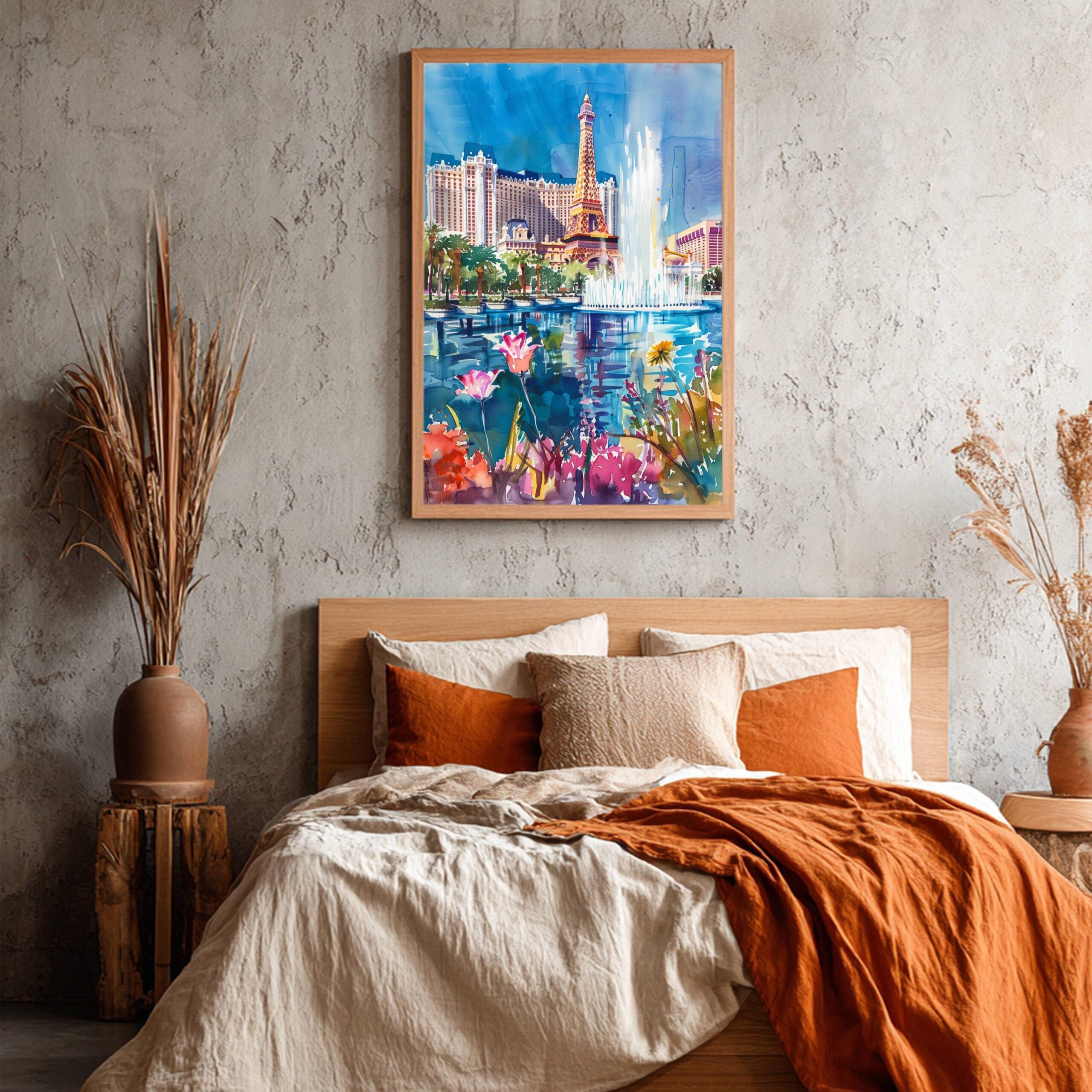 Las Vegas Nevada USA Watercolor: Travel Art Poster - Image 6