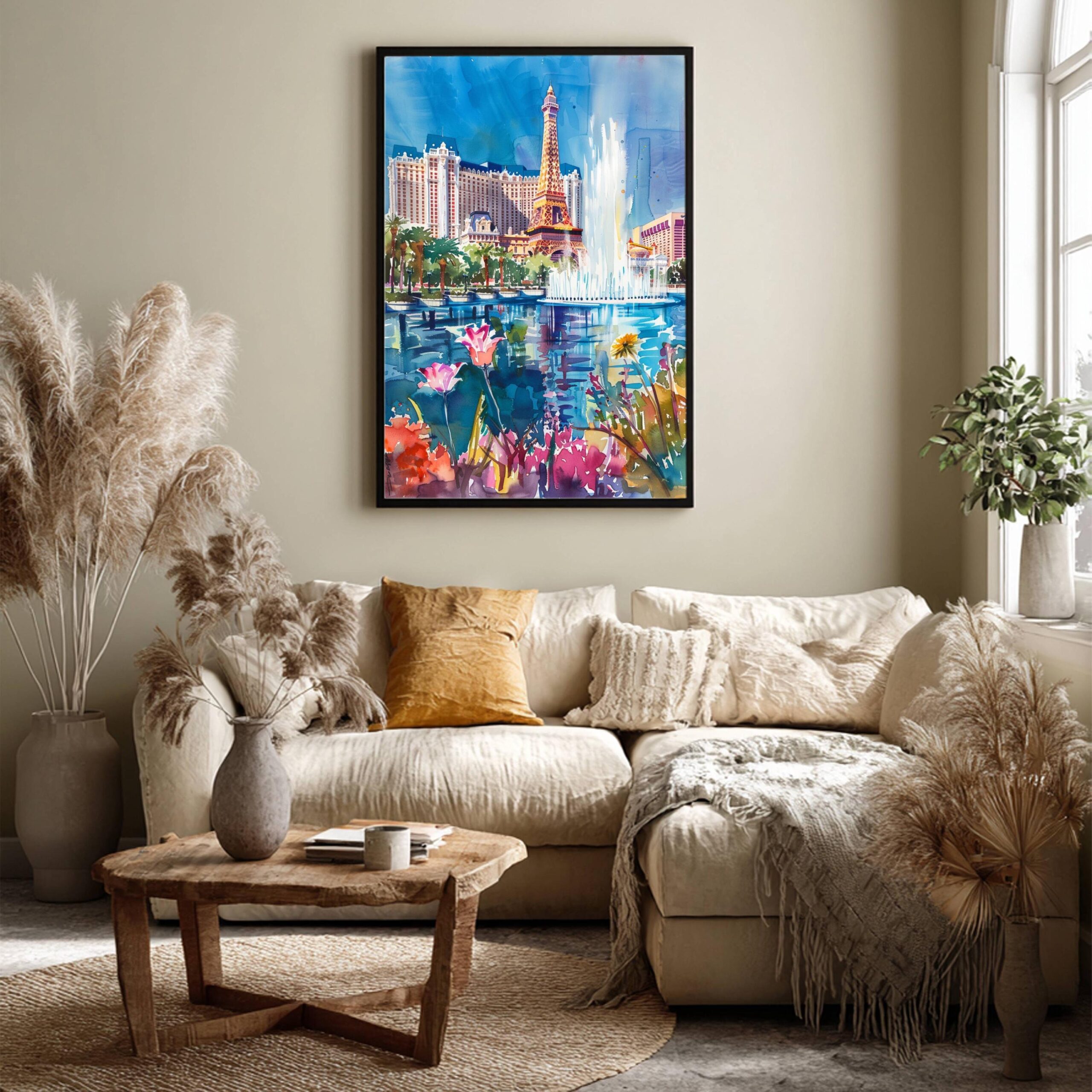 Las Vegas Nevada USA Watercolor: Travel Art Poster - Image 7