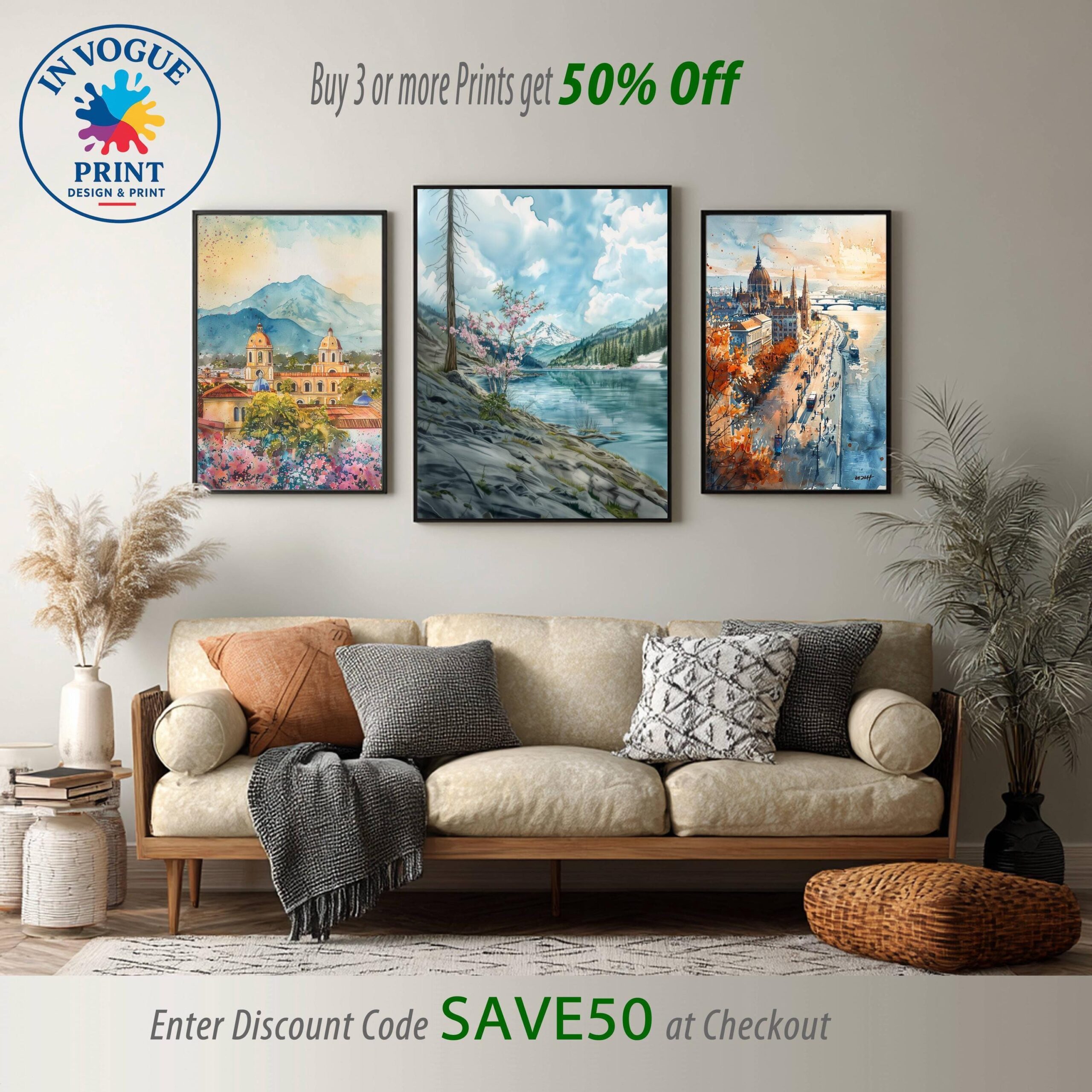 Washington United States of America Watercolor: Travel Art Poster - Image 10