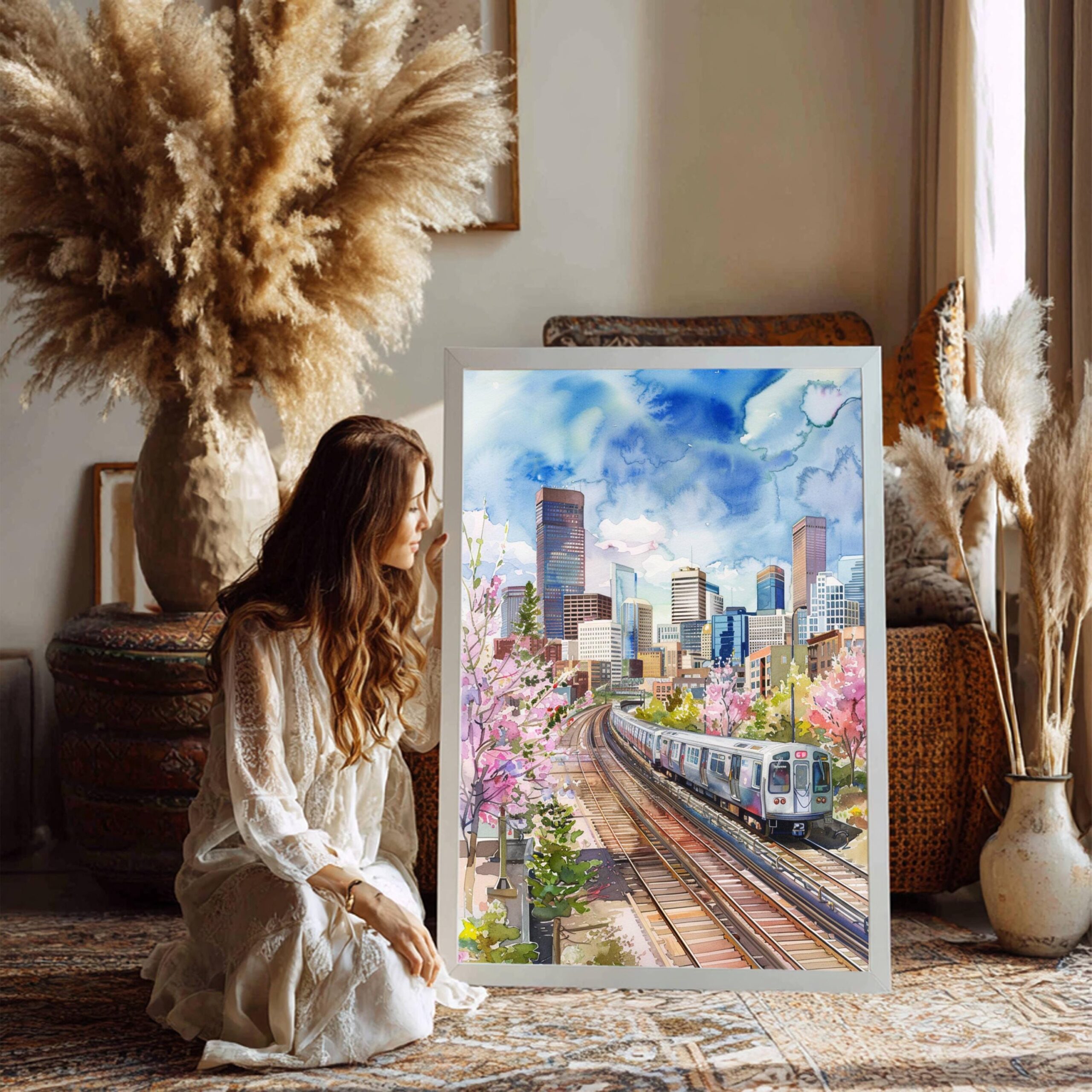 Denver Colorado USA Watercolor Print: Travel Art Poster - Image 3