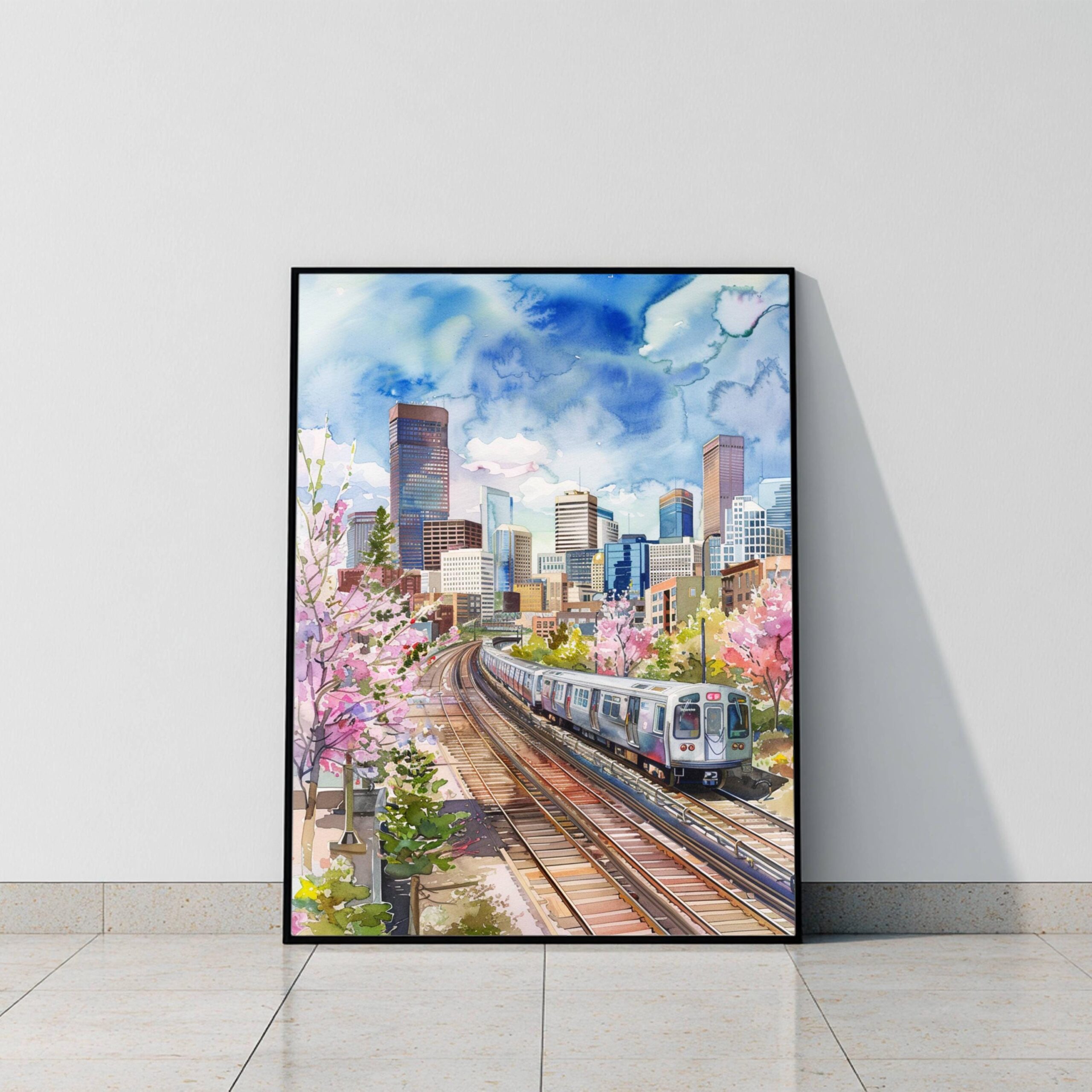 Denver Colorado USA Watercolor Print: Travel Art Poster - Image 8
