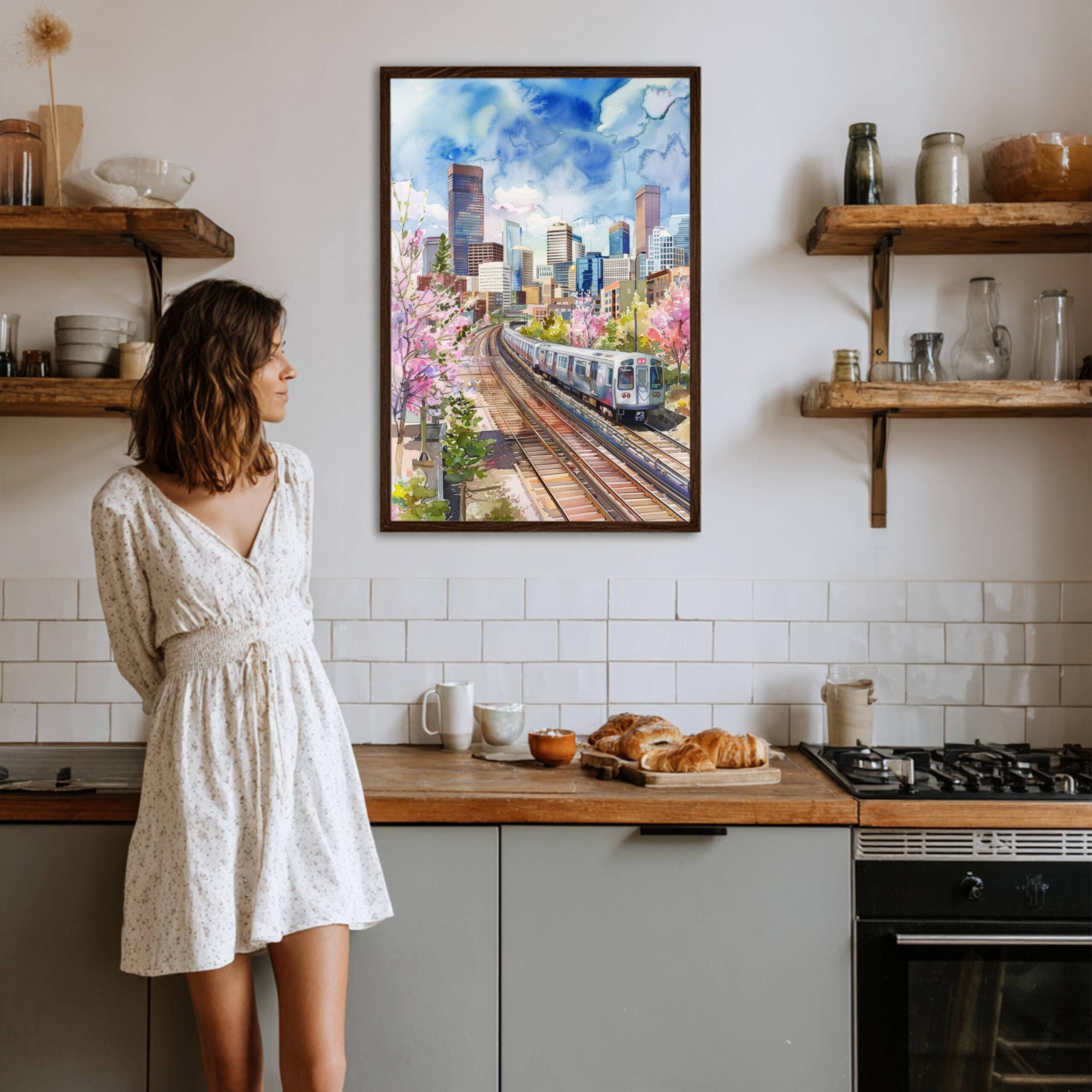 Denver Colorado USA Watercolor Print: Travel Art Poster - Image 4