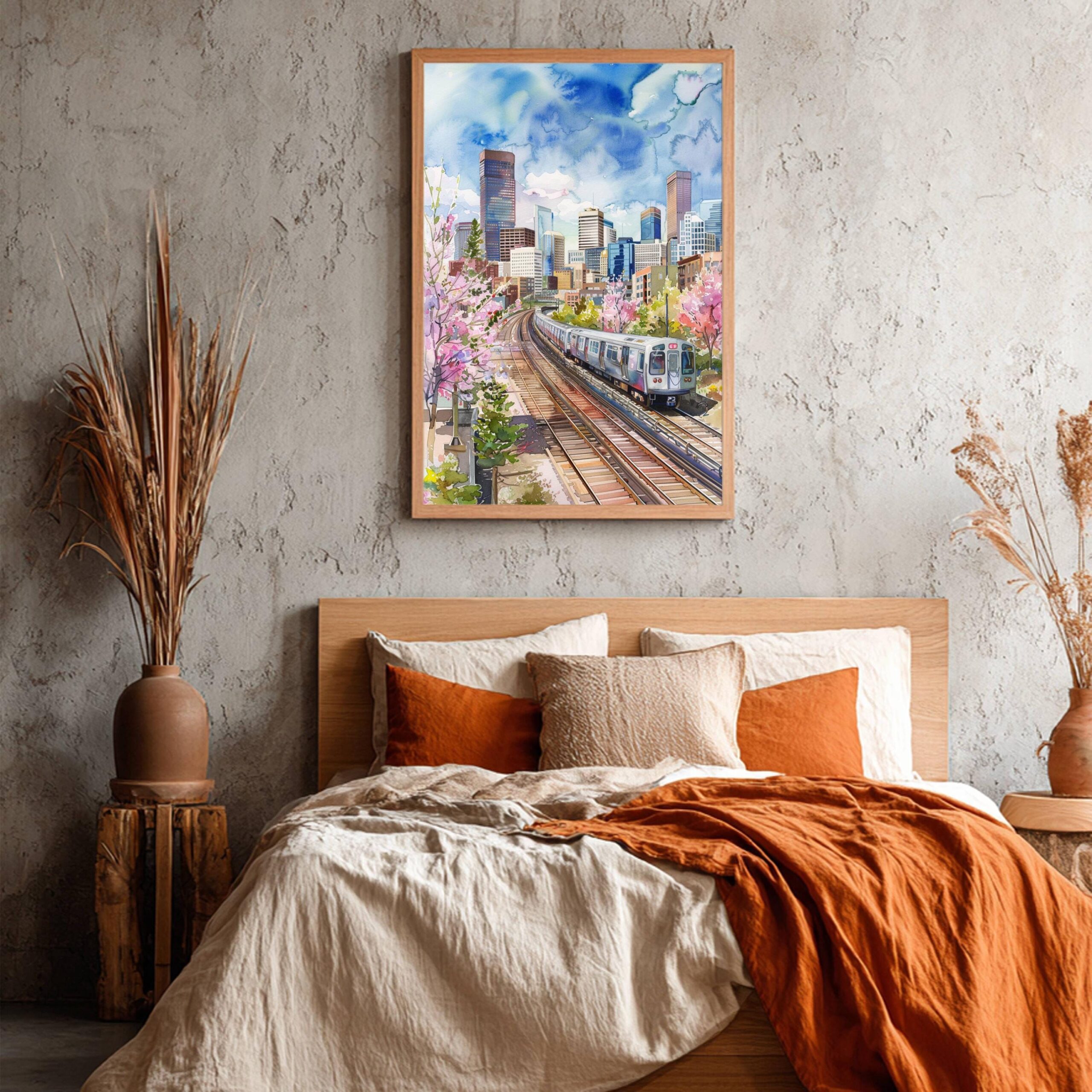 Denver Colorado USA Watercolor Print: Travel Art Poster - Image 6