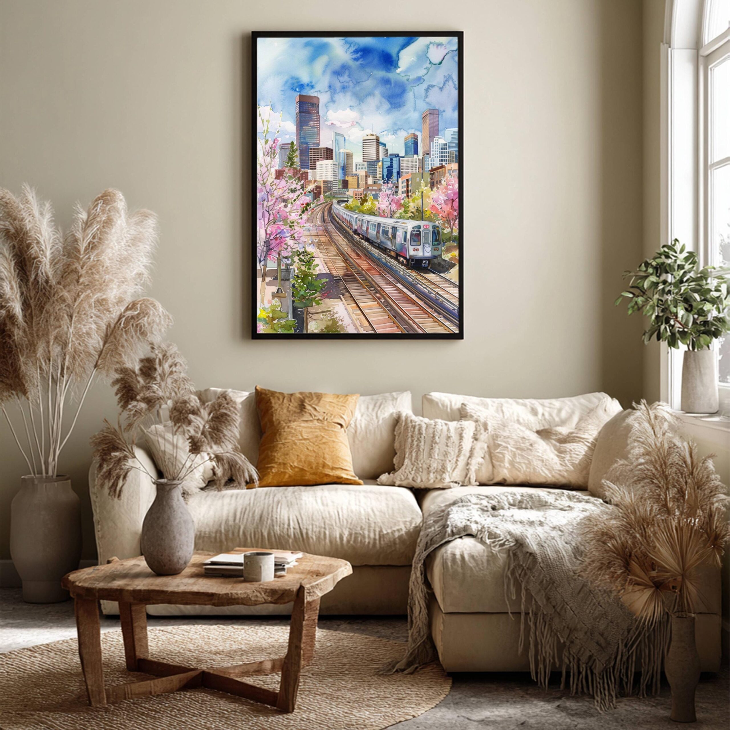 Denver Colorado USA Watercolor Print: Travel Art Poster - Image 7