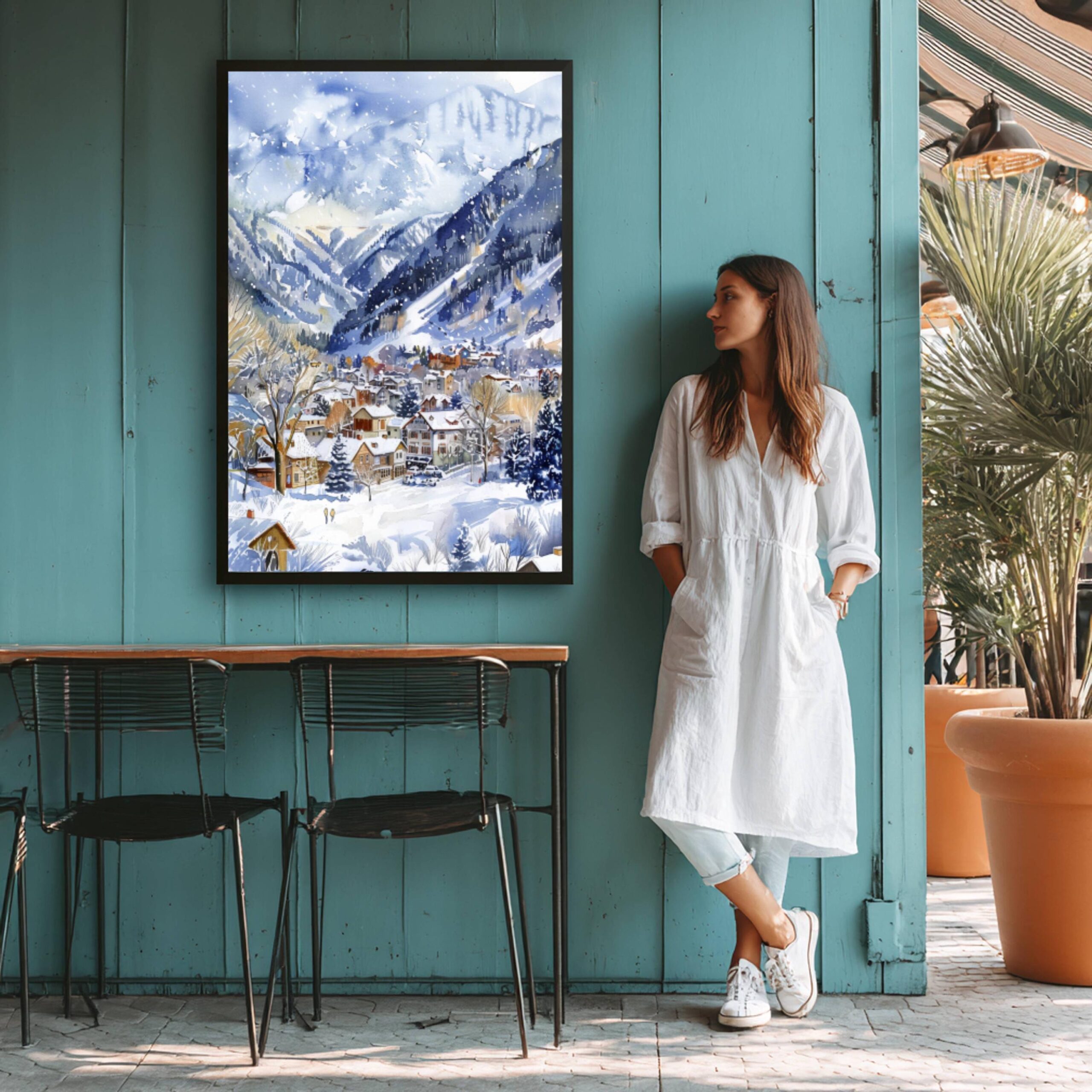 Aspen Colorado USA Watercolor: American Travel Art Poster - Image 5