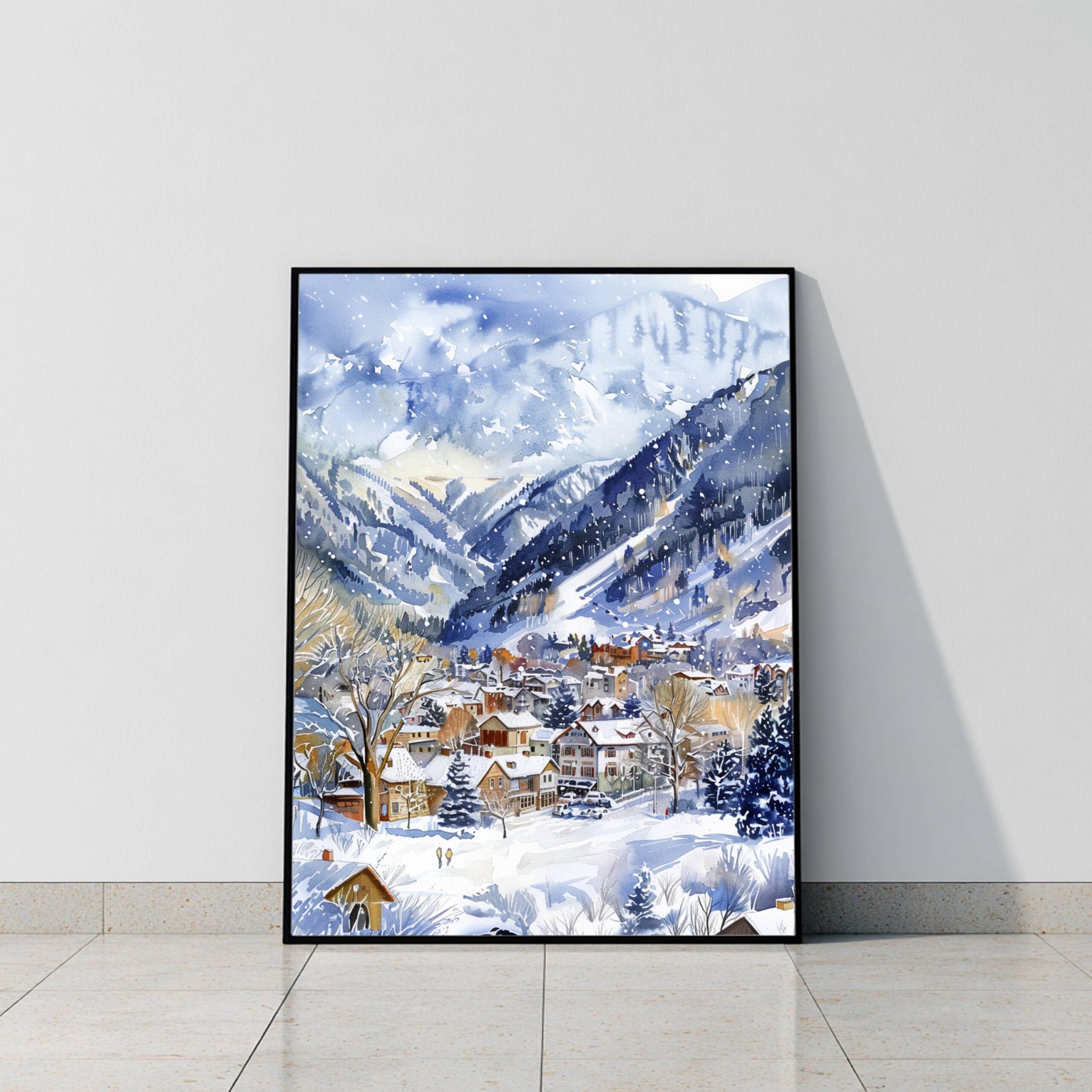 Aspen Colorado USA Watercolor: American Travel Art Poster - Image 8