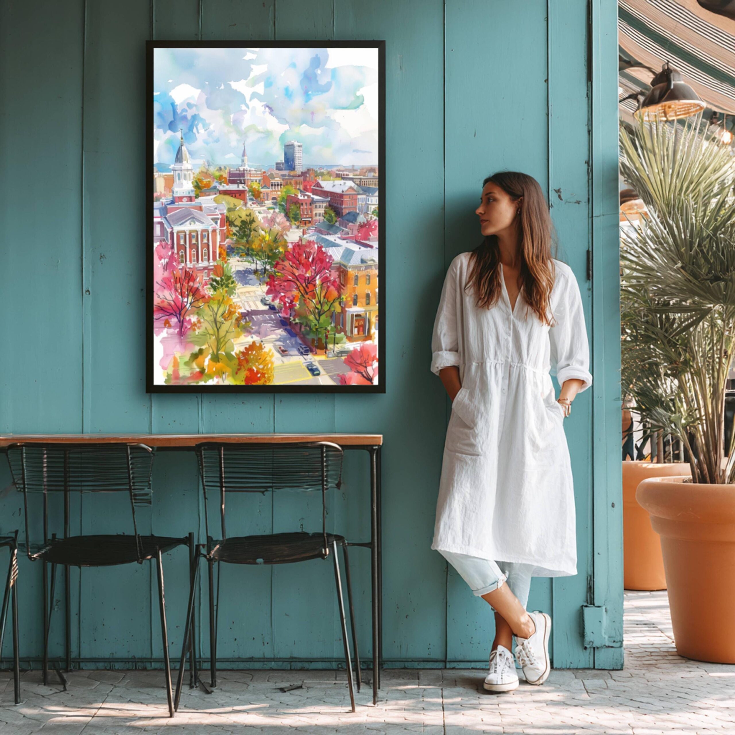Montgomery Alabama USA Watercolor: Travel Art Poster - Image 5