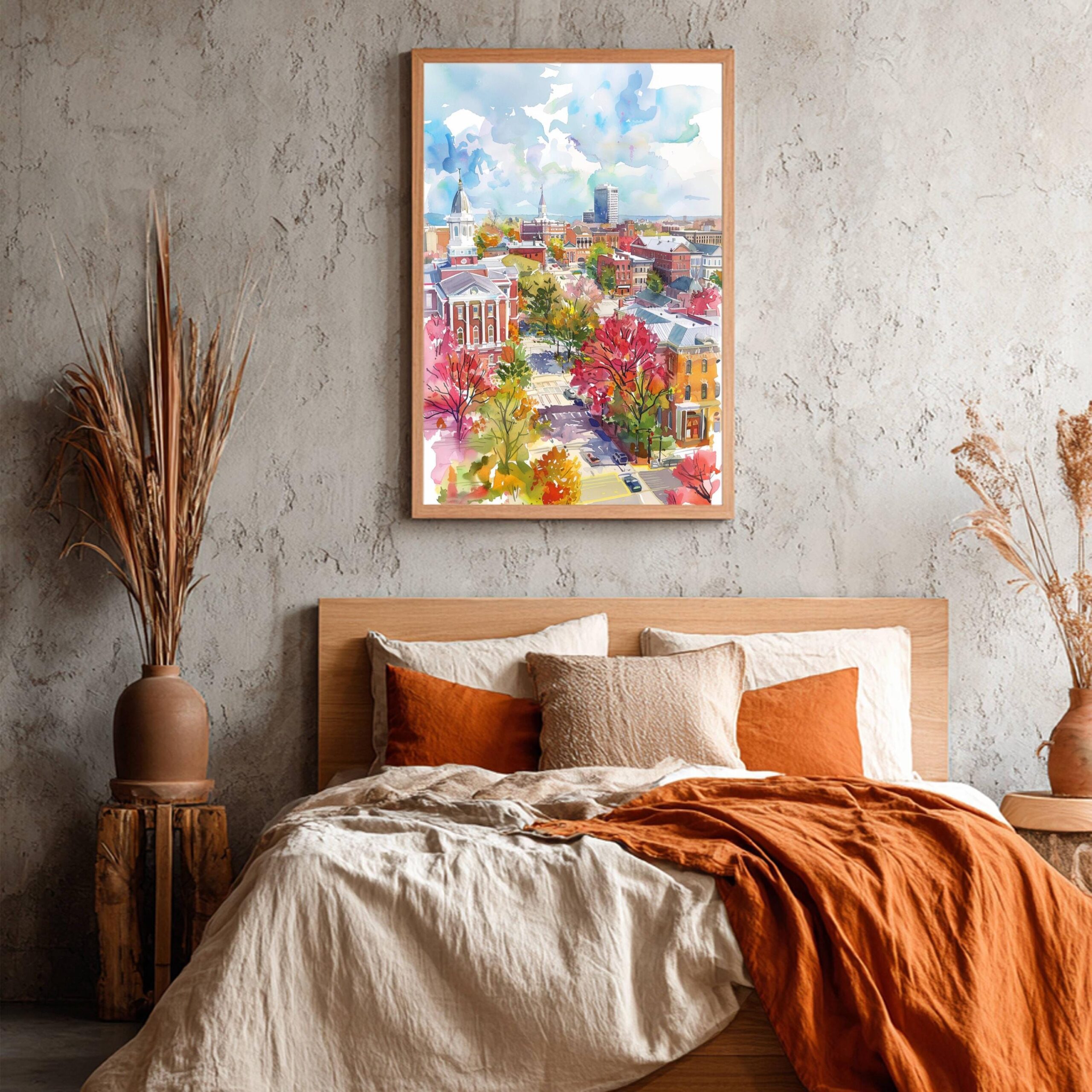 Montgomery Alabama USA Watercolor: Travel Art Poster - Image 6
