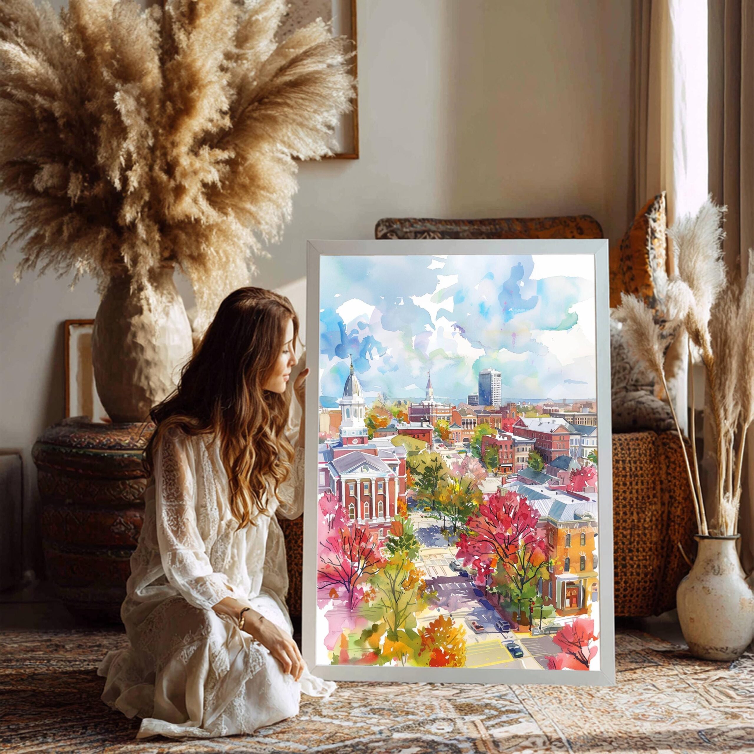 Montgomery Alabama USA Watercolor: Travel Art Poster - Image 3