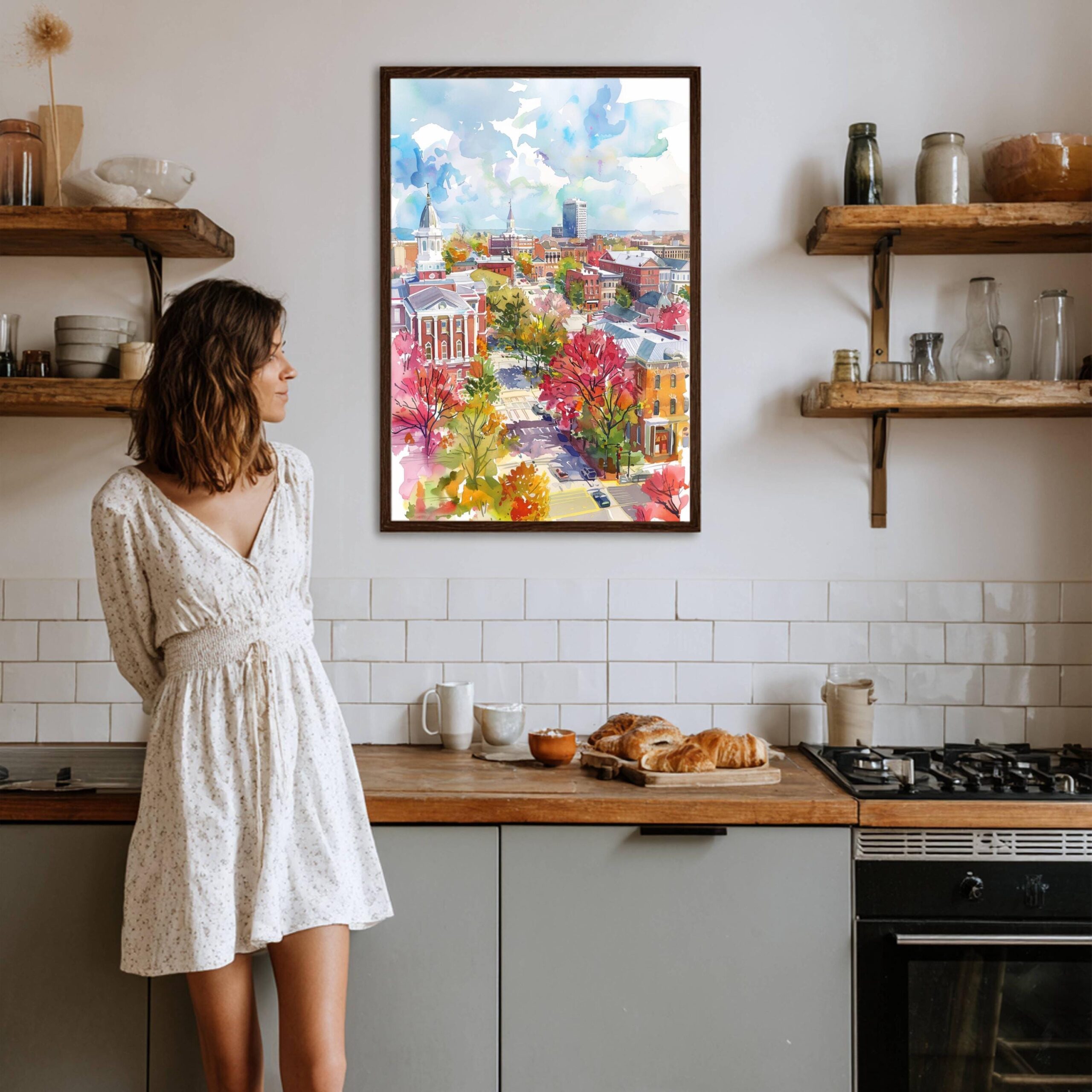 Montgomery Alabama USA Watercolor: Travel Art Poster - Image 4