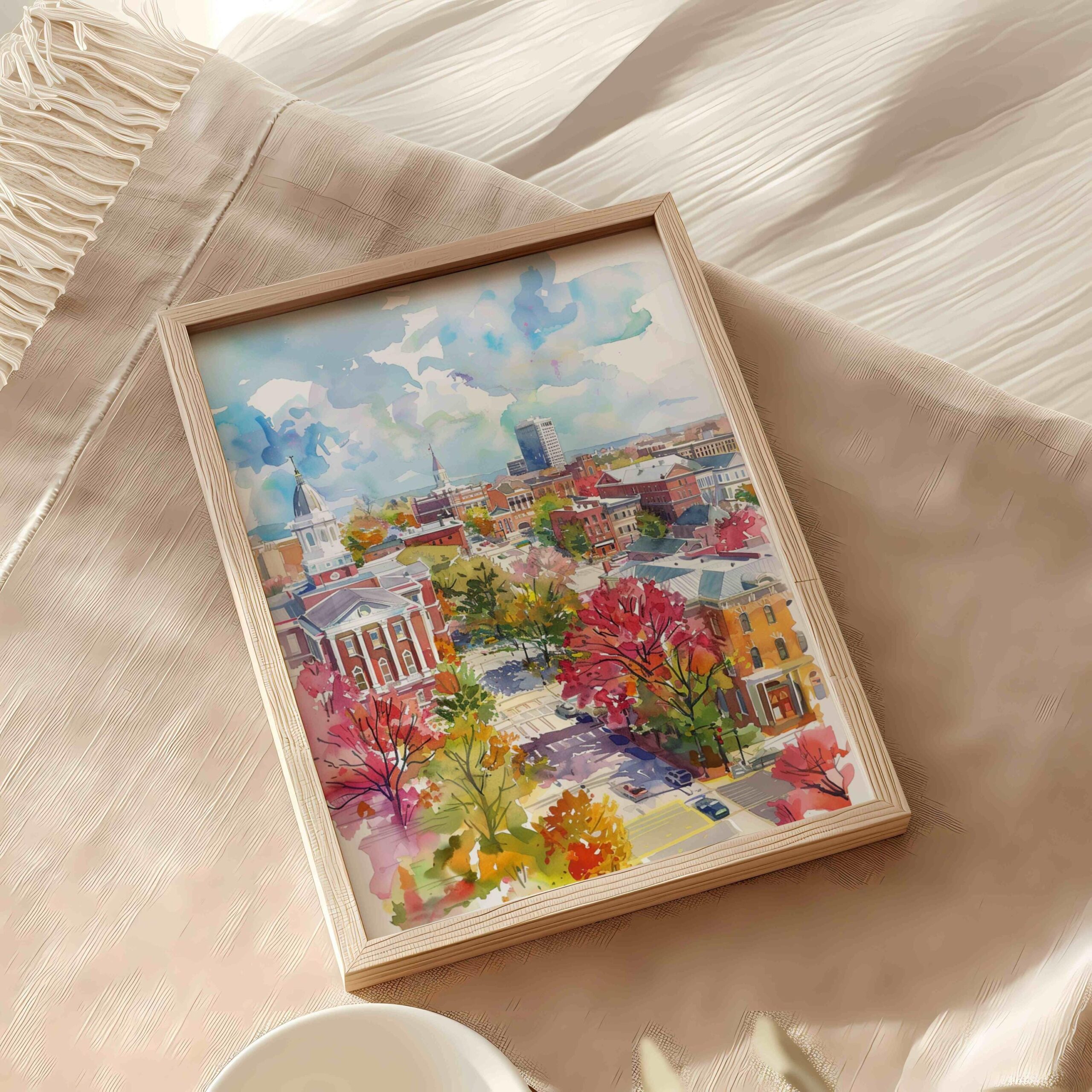 Montgomery Alabama USA Watercolor: Travel Art Poster - Image 9
