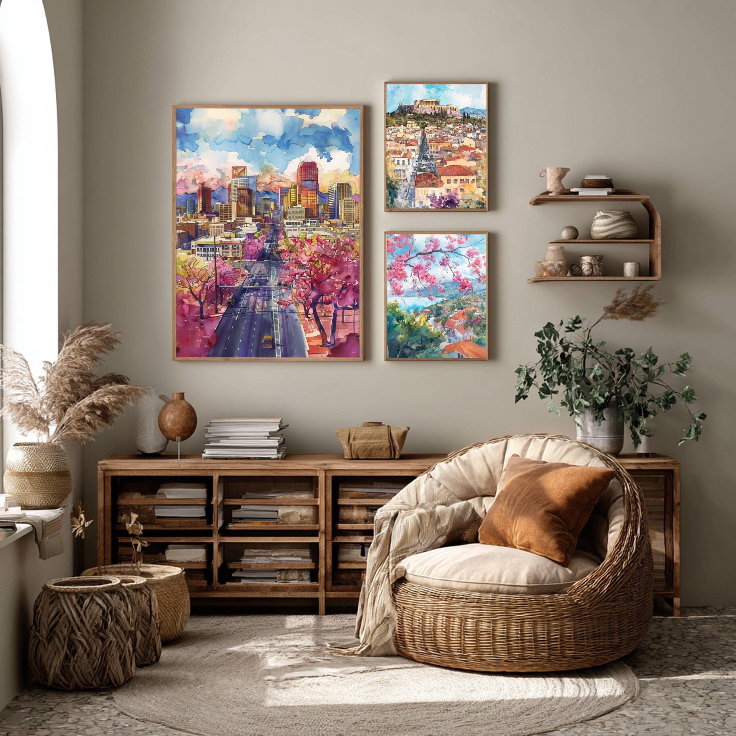 Phoenix Arizona USA Watercolor: Travel Art Poster - Image 2