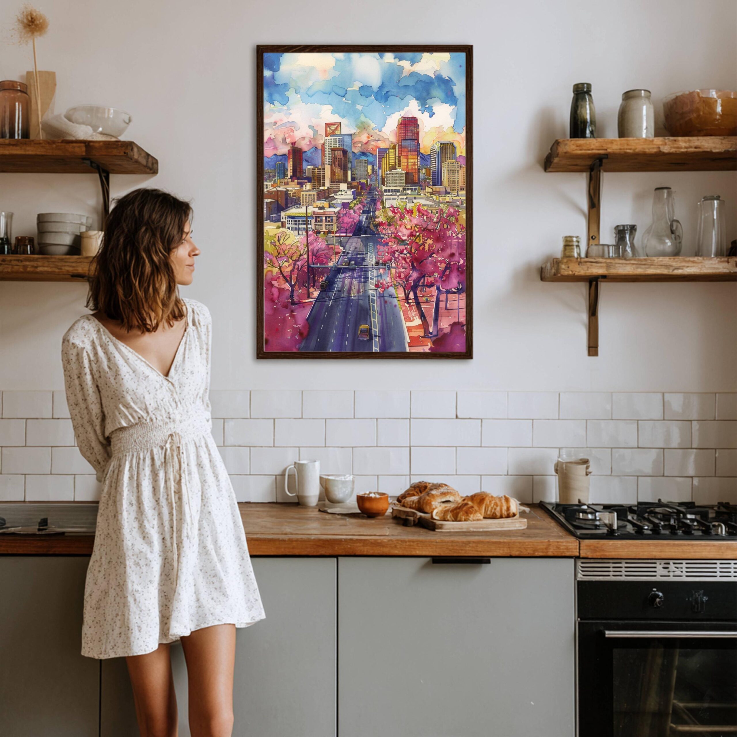 Phoenix Arizona USA Watercolor: Travel Art Poster - Image 4