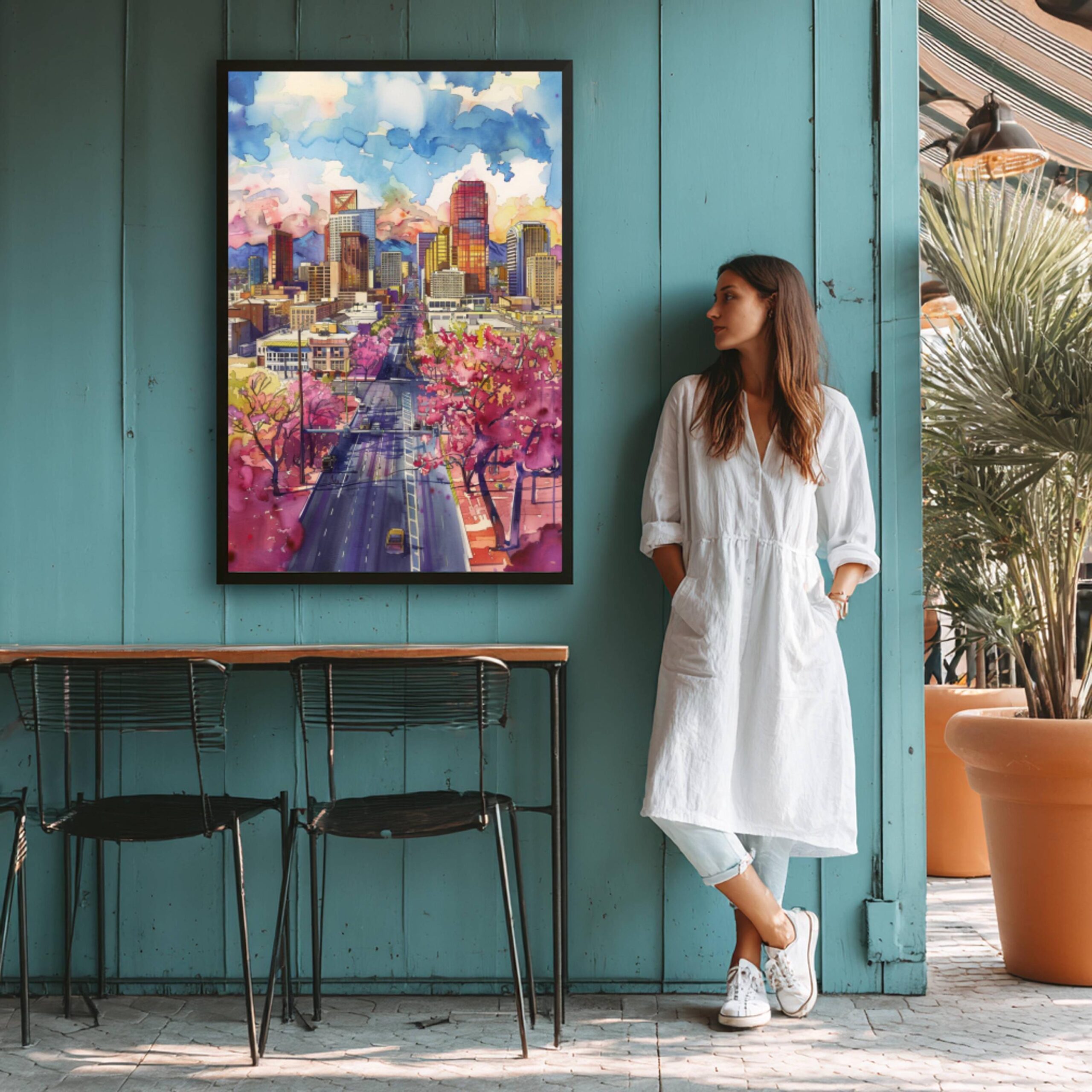 Phoenix Arizona USA Watercolor: Travel Art Poster - Image 5
