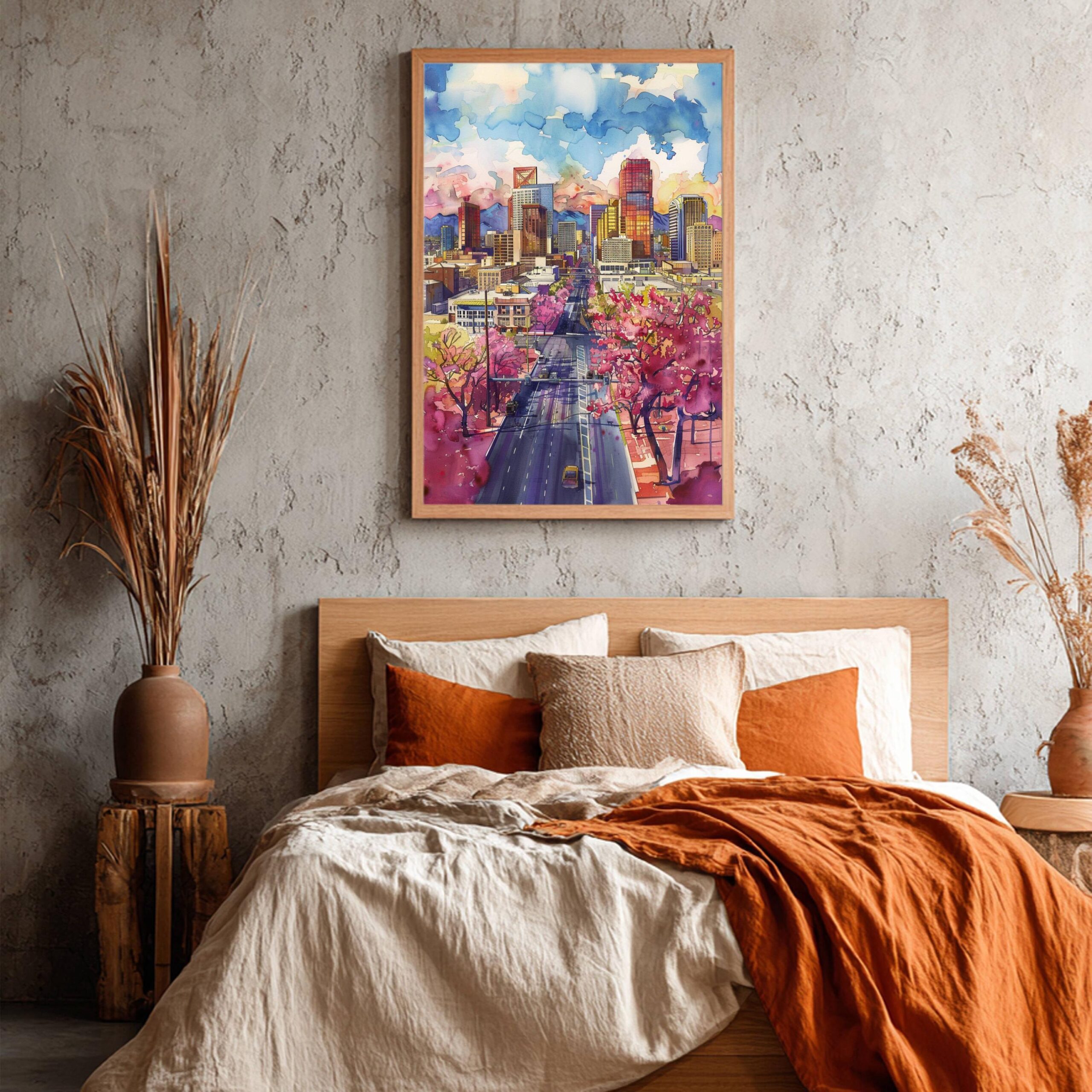 Phoenix Arizona USA Watercolor: Travel Art Poster - Image 6