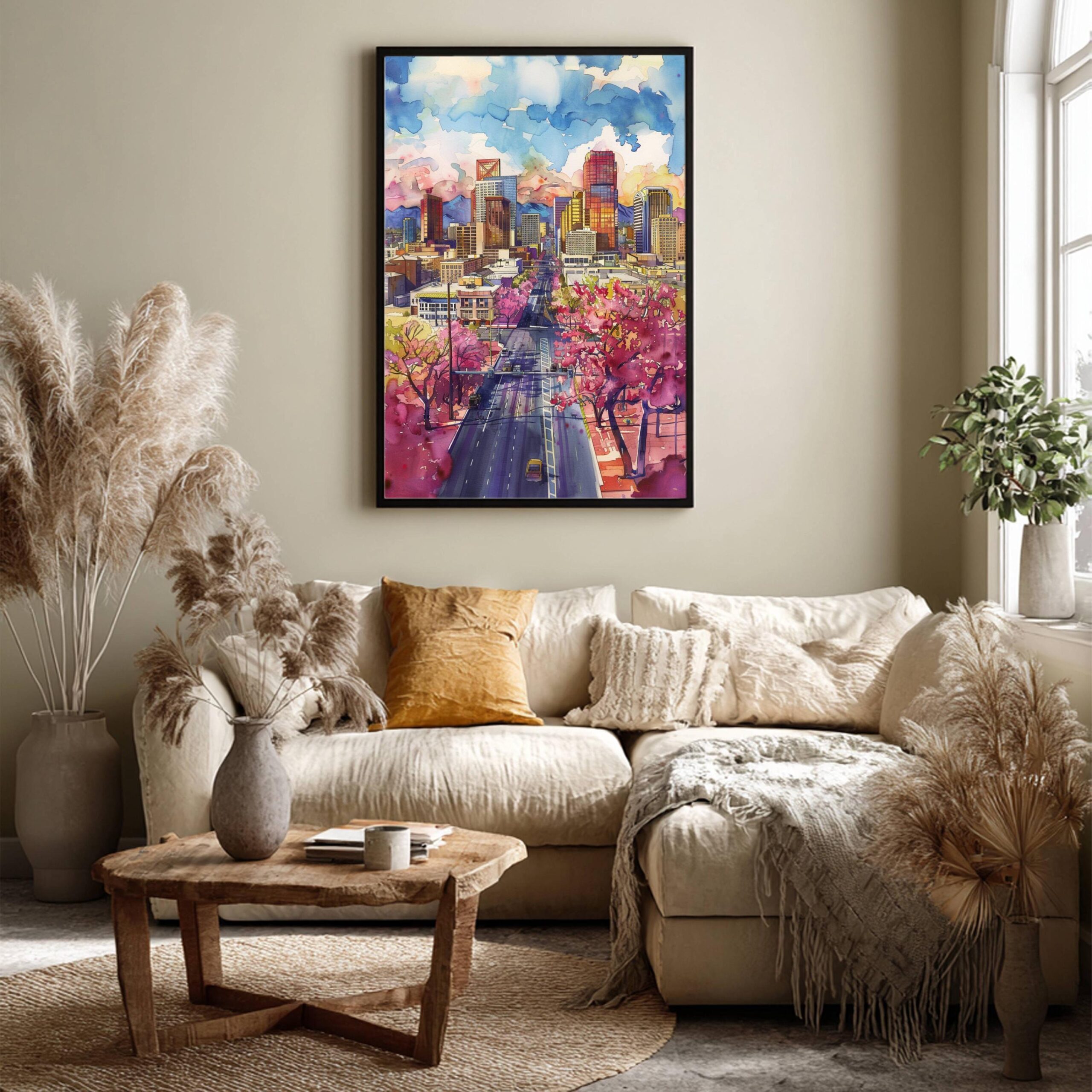 Phoenix Arizona USA Watercolor: Travel Art Poster - Image 7